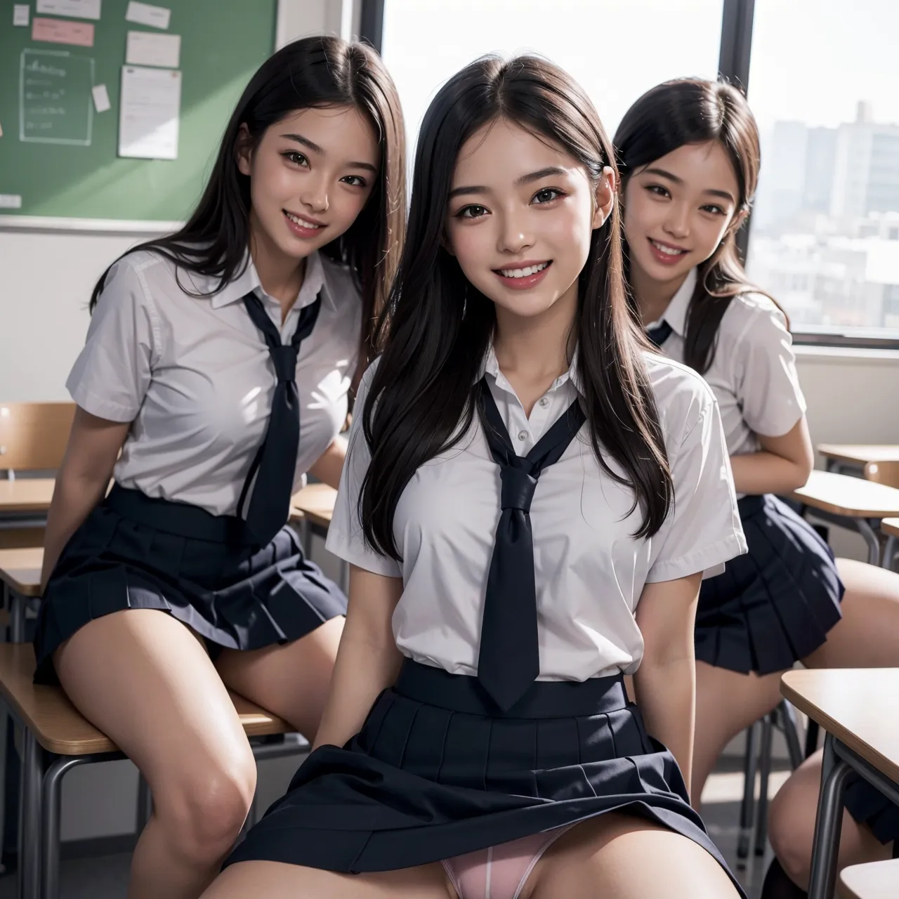 【「尻×学制服」AIエロ画像（リアル・実写・フォト風）2547枚まとめ！(48ページ目)のエロ画像22枚目