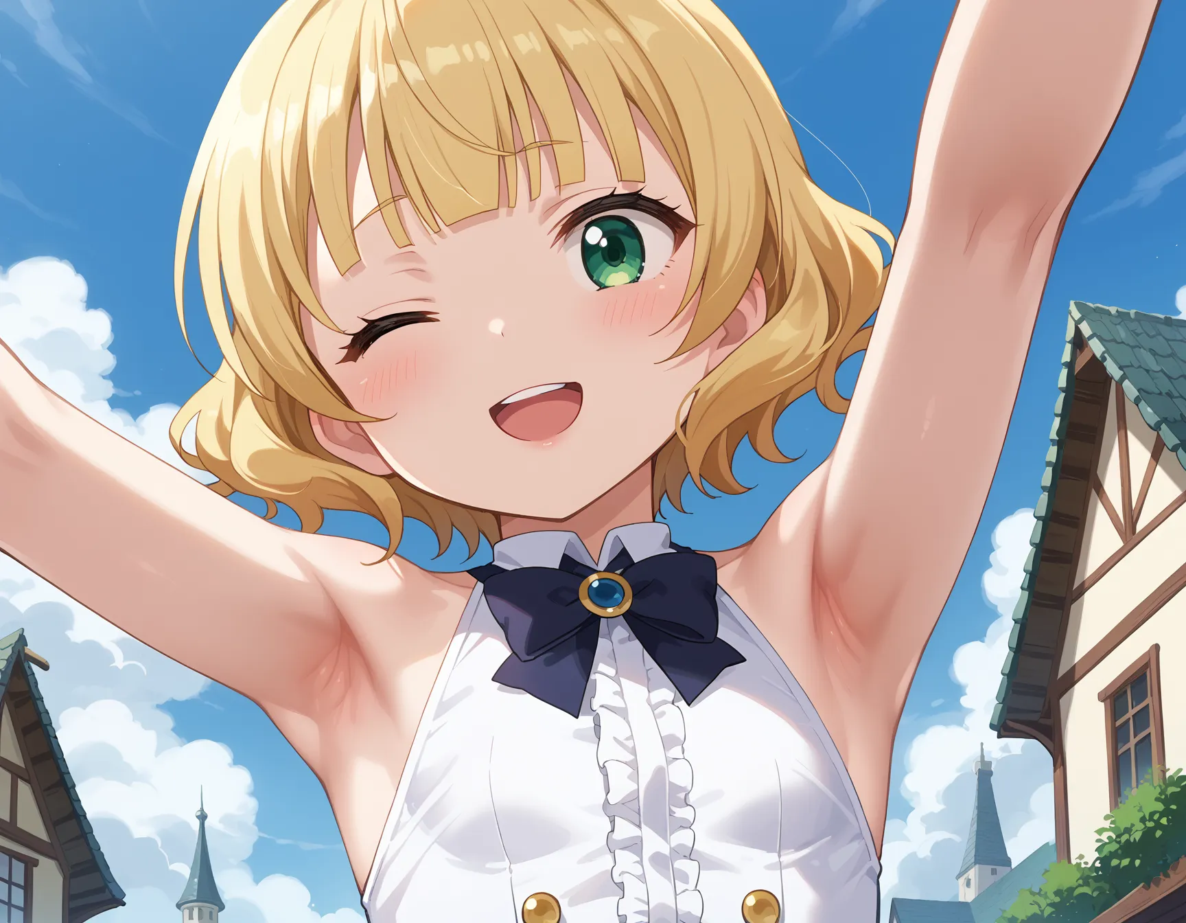 【「腋・脇」AIエロ画像（イラスト・アニメ・二次元風）4705枚まとめ！(90ページ目)のエロ画像25枚目