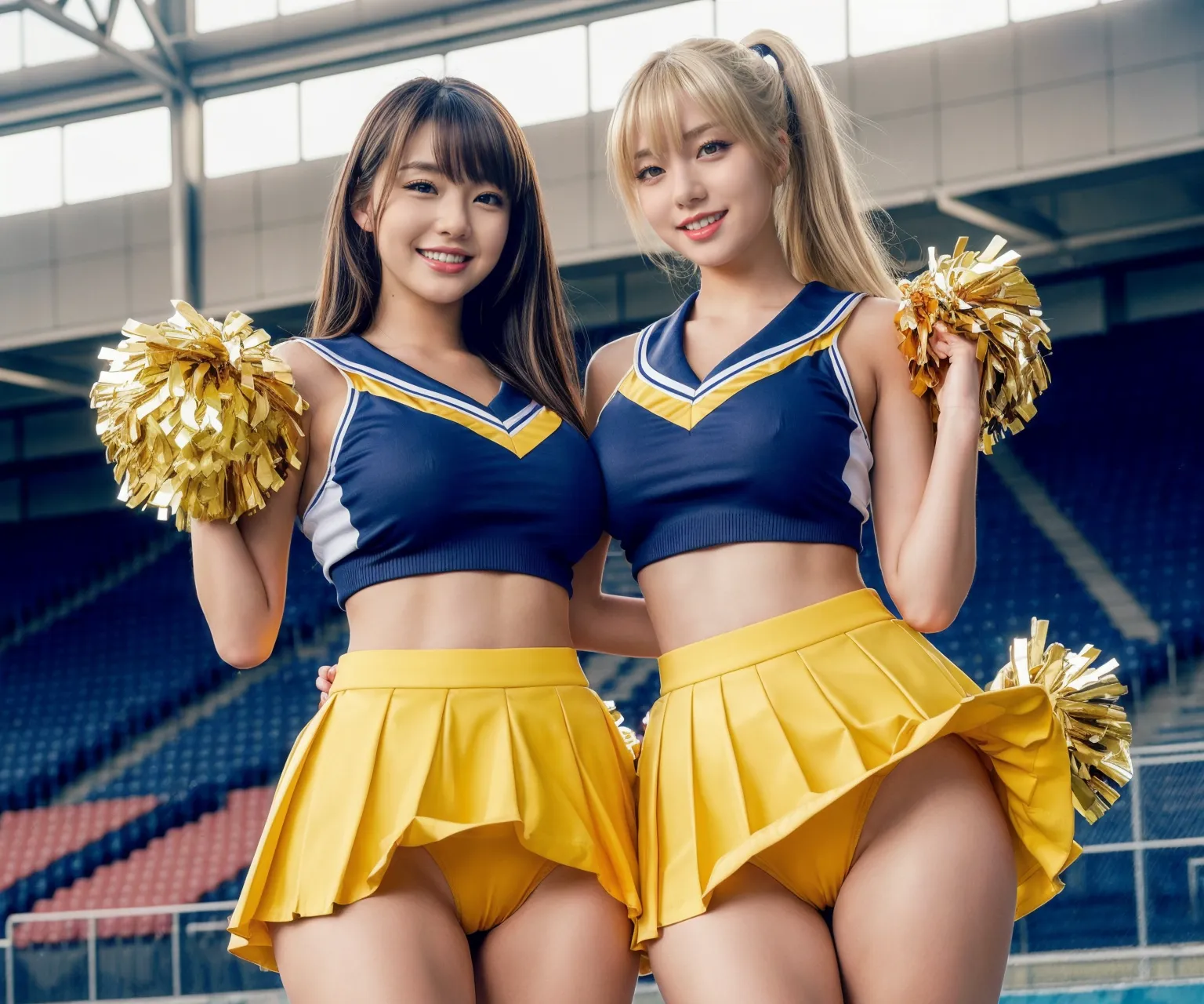 【「爆乳・超乳×チアリーダー」AIエロ画像（リアル・実写・フォト風）199枚まとめ！(4ページ目)のエロ画像24枚目