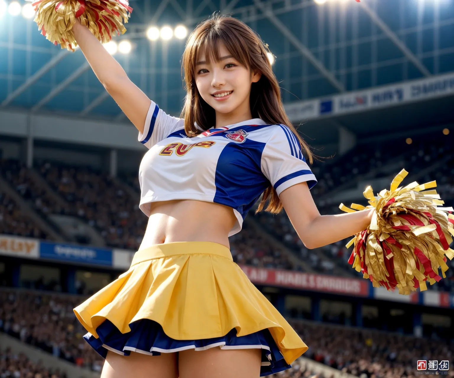 【「爆乳・超乳×チアリーダー」AIエロ画像（リアル・実写・フォト風）199枚まとめ！(4ページ目)のエロ画像23枚目