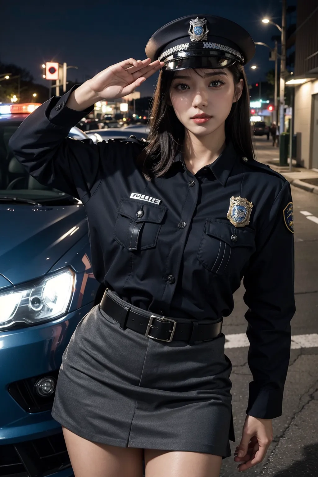 【「女警官」AIエロ画像（リアル・実写・フォト風）810枚まとめ！(16ページ目)のエロ画像5枚目