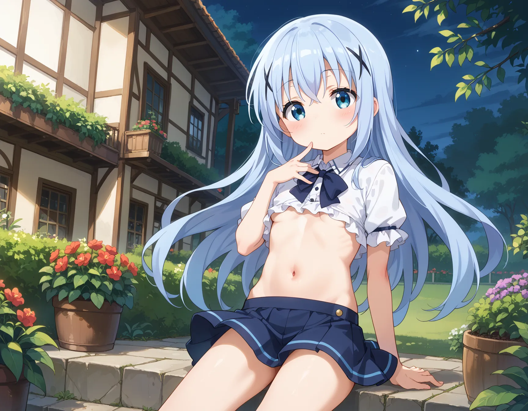 【「貧乳」AIエロ画像（イラスト・アニメ・二次元風）8390枚まとめ！(159ページ目)のエロ画像13枚目