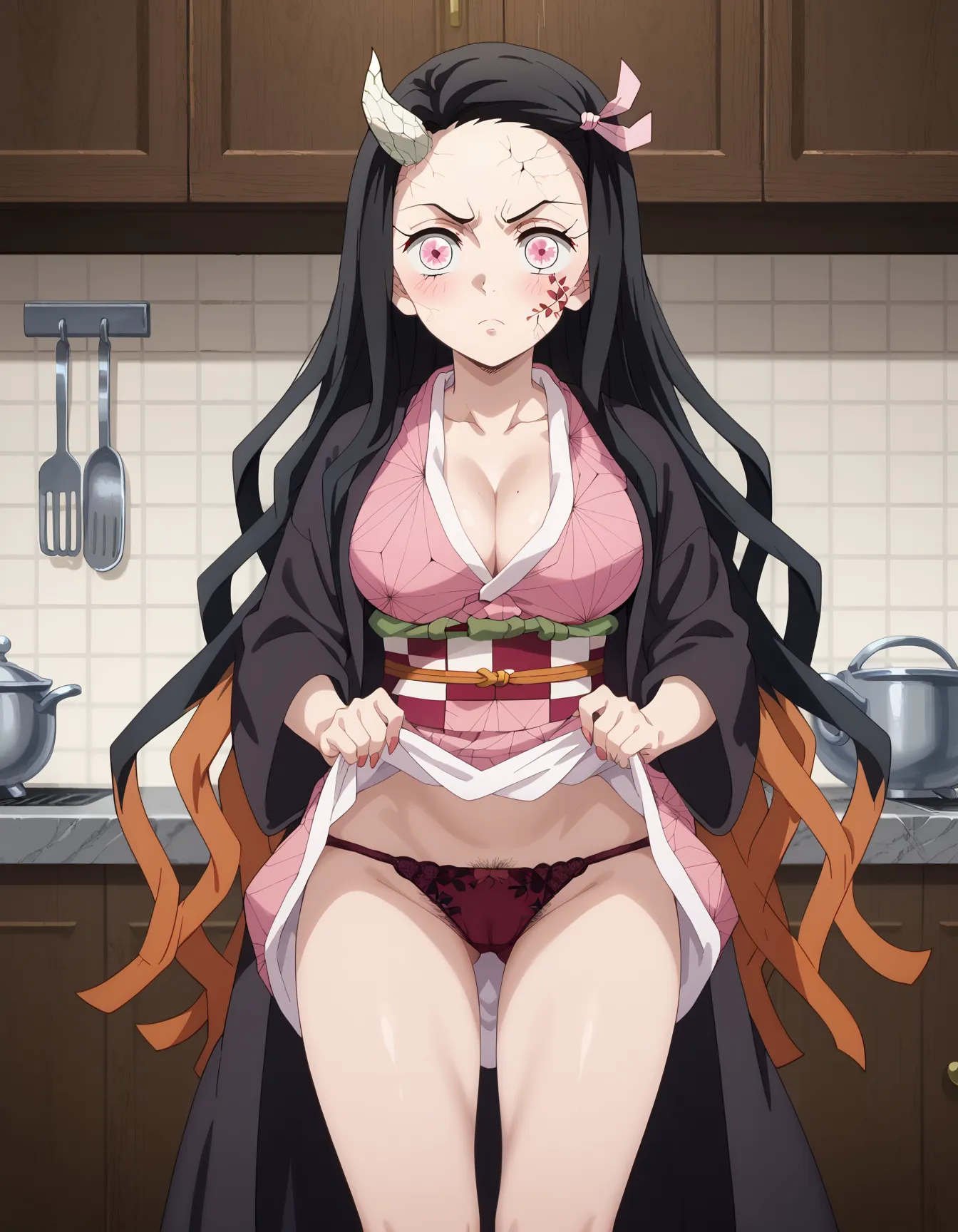 【「巨乳×着物」AIエロ画像（イラスト・アニメ・二次元風）854枚まとめ！(16ページ目)のエロ画像20枚目