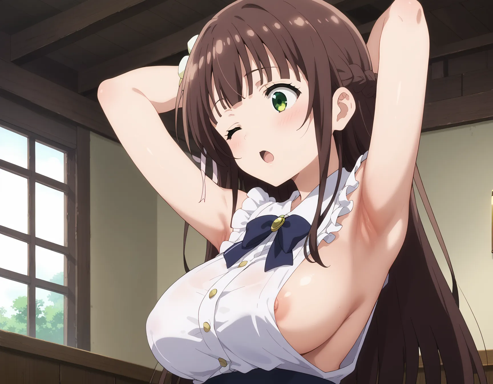 【「腋・脇」AIエロ画像（イラスト・アニメ・二次元風）4705枚まとめ！(89ページ目)のエロ画像16枚目