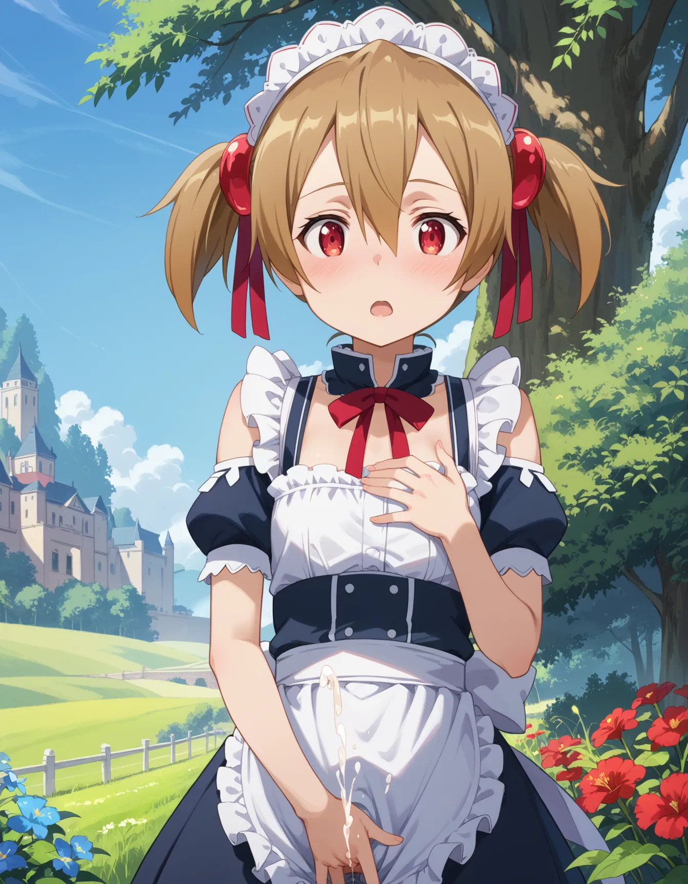 【「貧乳」AIエロ画像（イラスト・アニメ・二次元風）8390枚まとめ！(157ページ目)のエロ画像23枚目