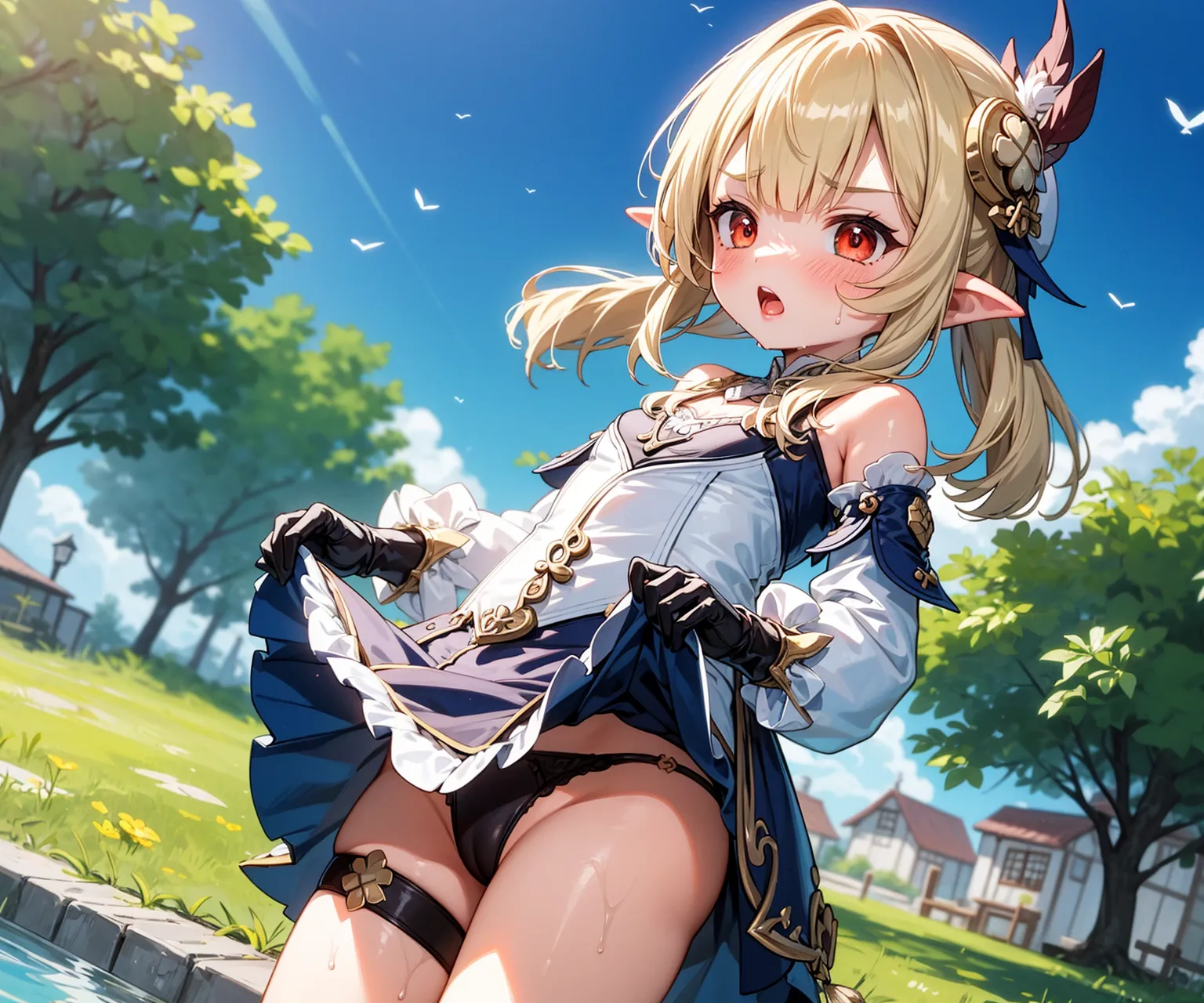 【「貧乳」AIエロ画像（イラスト・アニメ・二次元風）8390枚まとめ！(157ページ目)のエロ画像6枚目