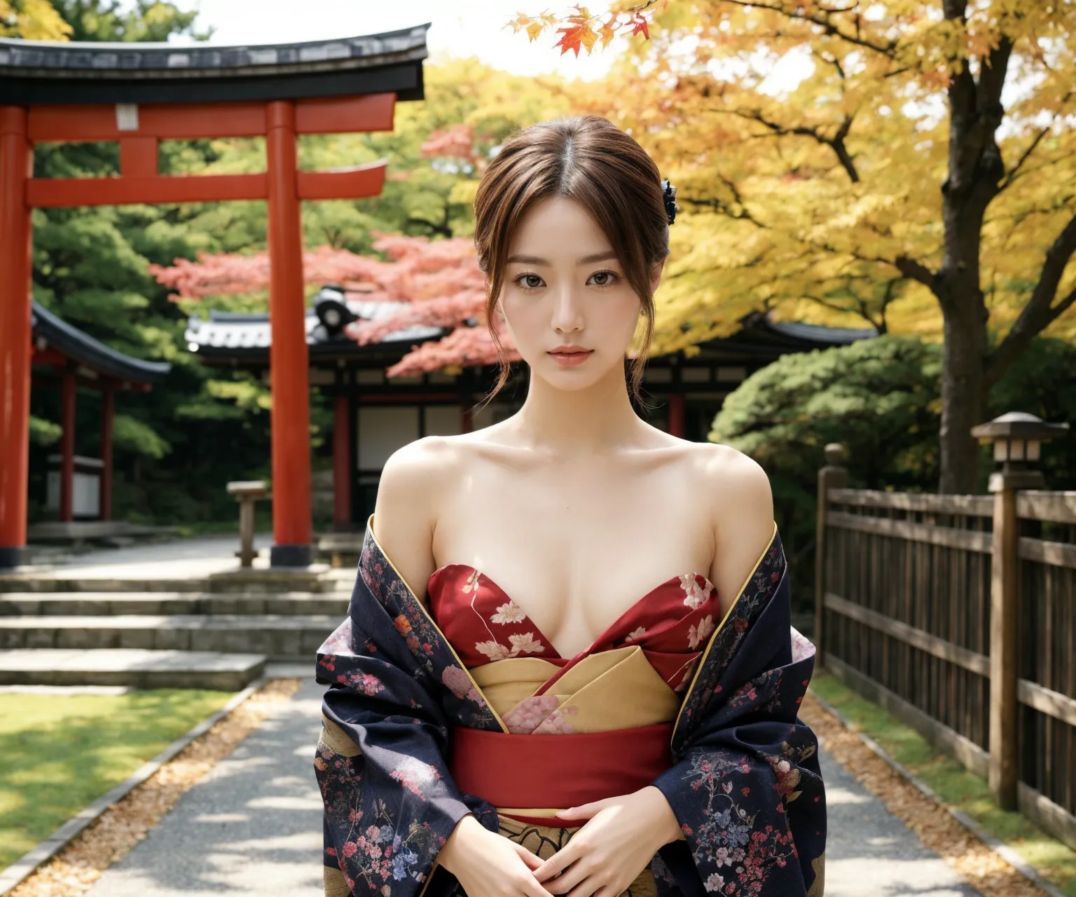 【「貧乳×着物」AIエロ画像（リアル・実写・フォト風）639枚まとめ！(12ページ目)のエロ画像6枚目