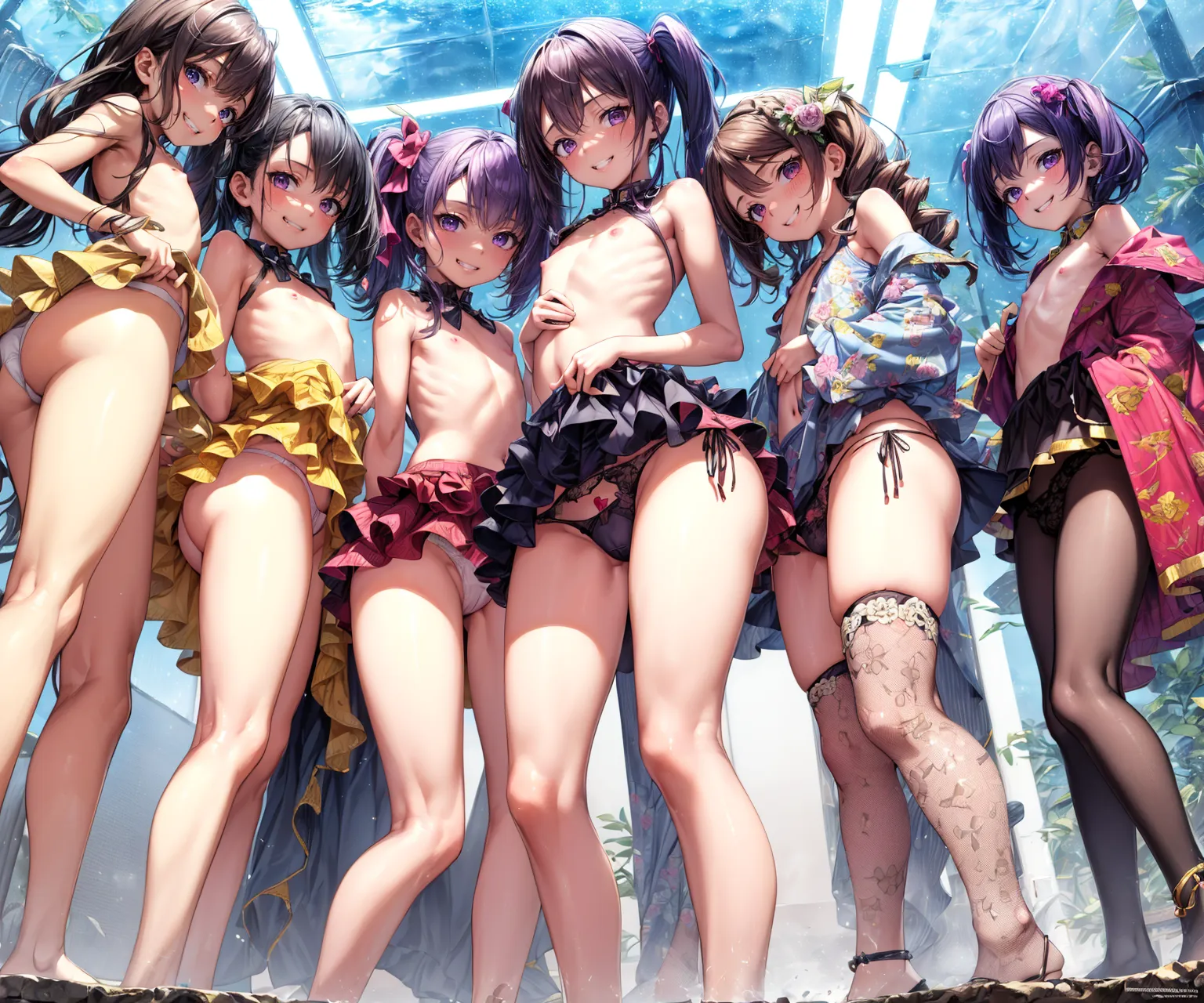 【「貧乳」AIエロ画像（イラスト・アニメ・二次元風）8390枚まとめ！(156ページ目)のエロ画像14枚目