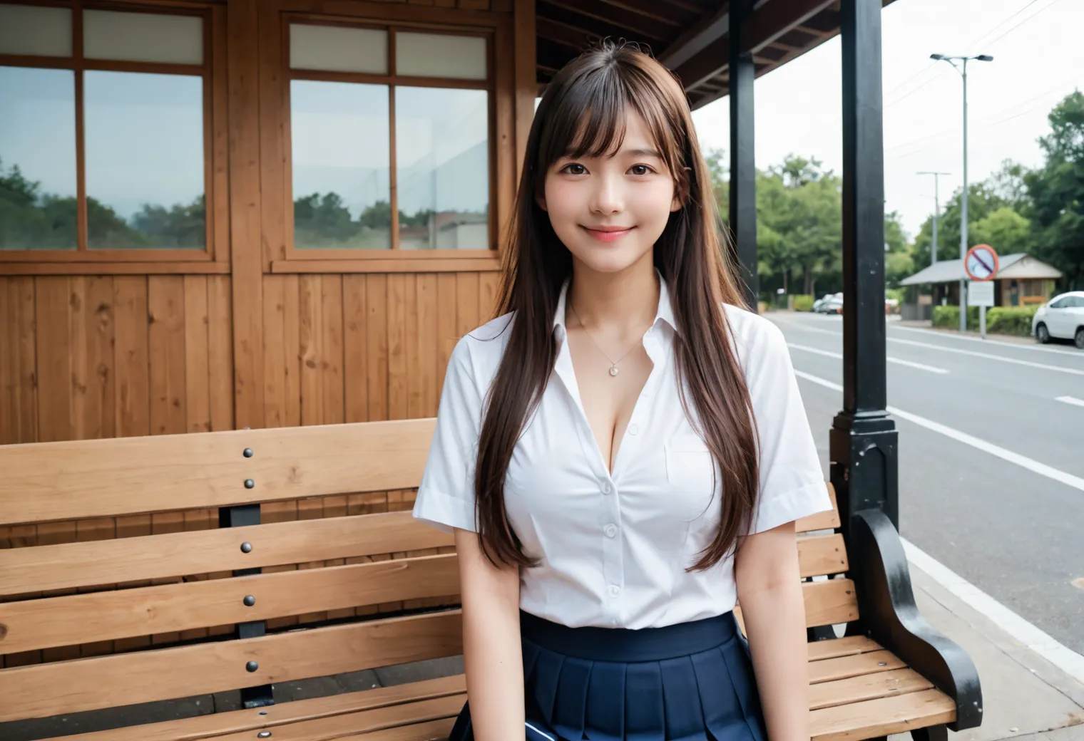 【「女子校生・JK×巨乳」AIエロ画像（リアル・実写・フォト風）1994枚まとめ！(38ページ目)のエロ画像2枚目