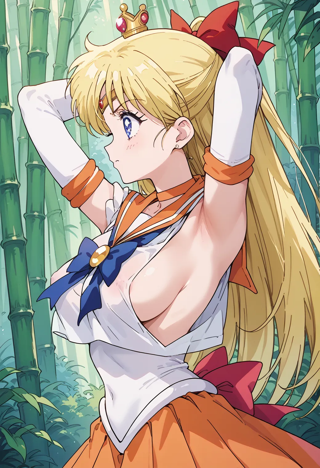 【「腋・脇」AIエロ画像（イラスト・アニメ・二次元風）4705枚まとめ！(88ページ目)のエロ画像13枚目