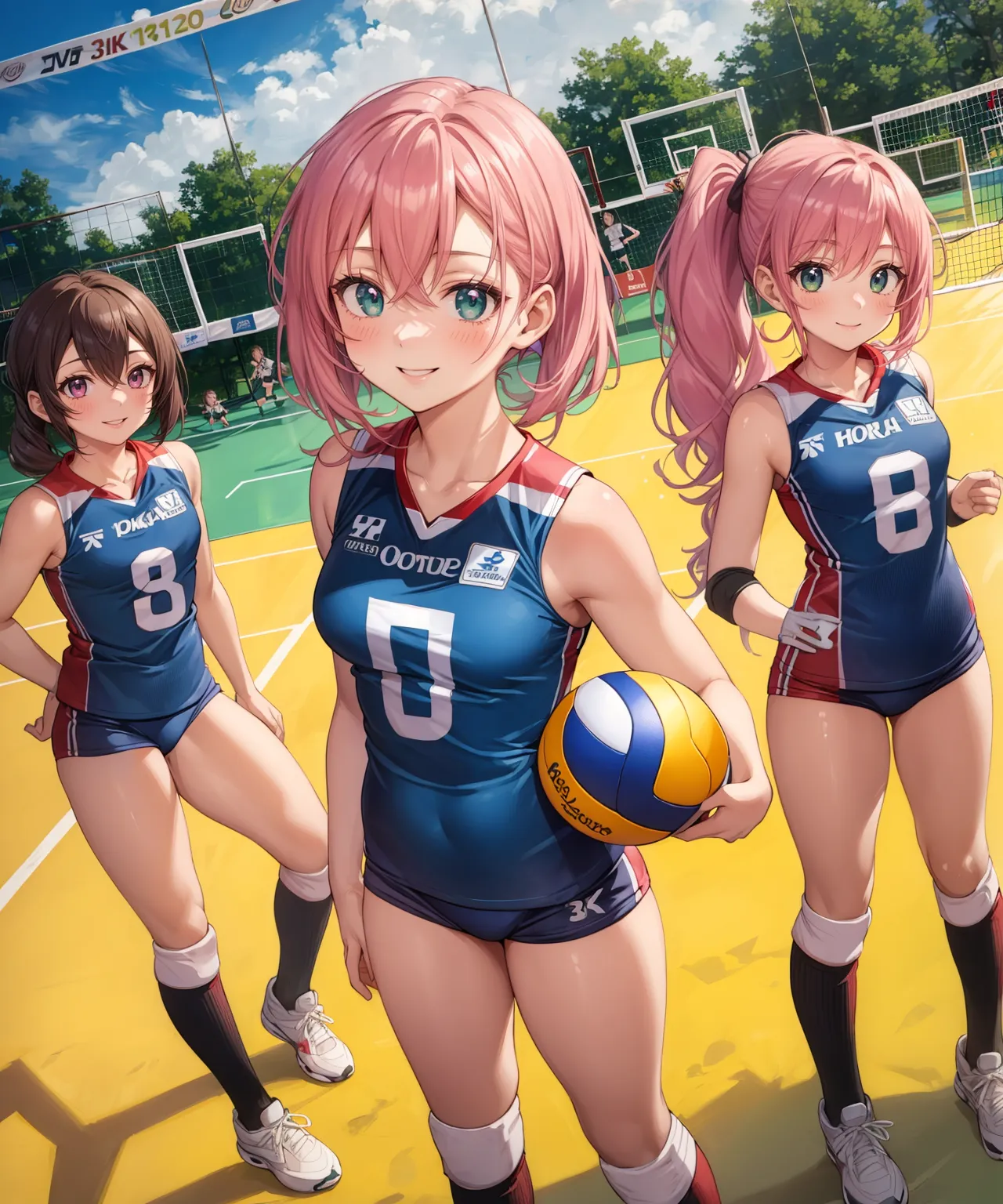 【「バレーボール」AIエロ画像（イラスト・アニメ・二次元風）378枚まとめ！(8ページ目)のエロ画像6枚目