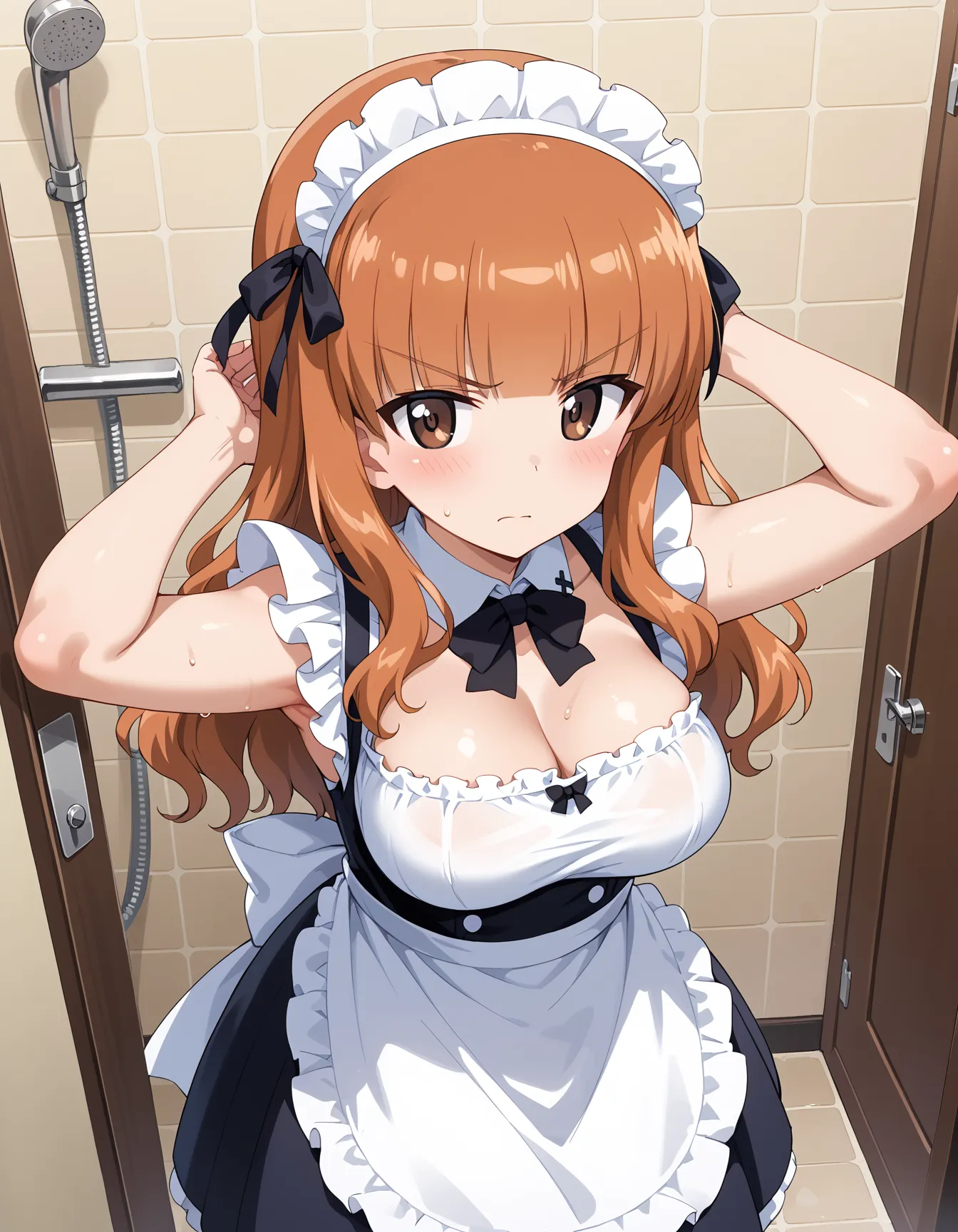 【「巨乳×メイド」AIエロ画像（イラスト・アニメ・二次元風）163枚まとめ！(4ページ目)のエロ画像6枚目