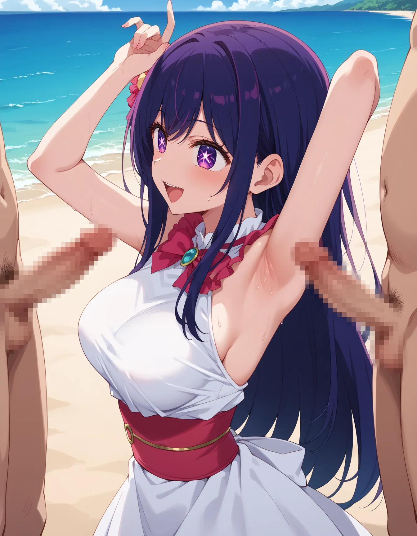 【「腋・脇」AIエロ画像（イラスト・アニメ・二次元風）4705枚まとめ！(87ページ目)のエロ画像13枚目