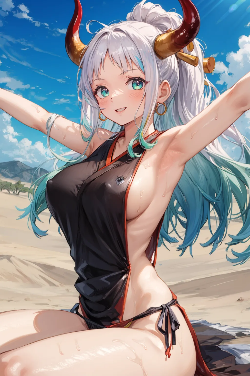 【「腋・脇」AIエロ画像（イラスト・アニメ・二次元風）4705枚まとめ！(87ページ目)のエロ画像12枚目