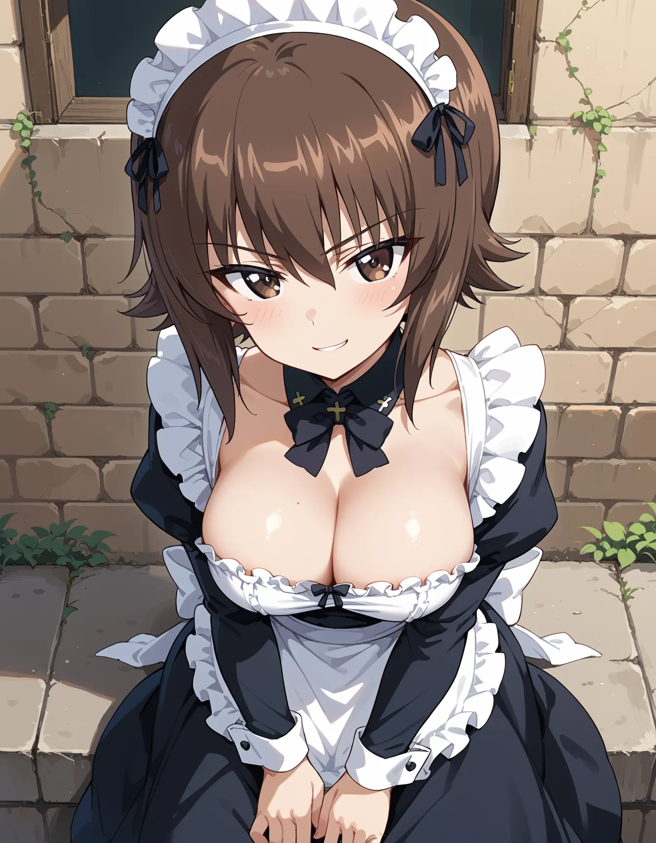 【「巨乳×メイド」AIエロ画像（イラスト・アニメ・二次元風）163枚まとめ！(4ページ目)のエロ画像4枚目