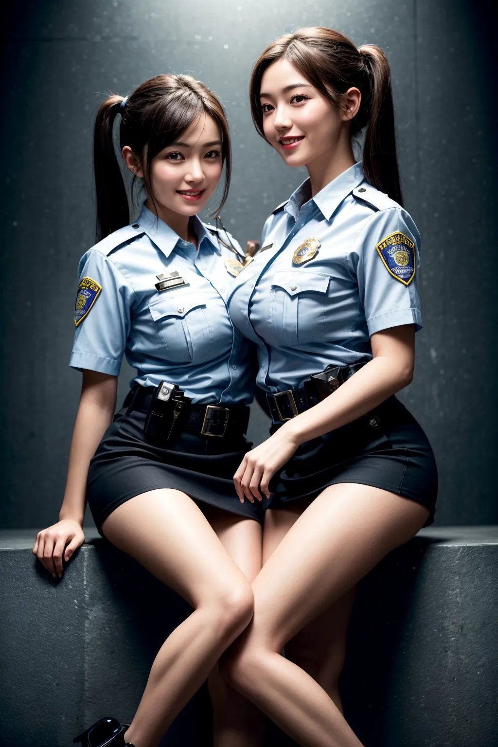 【「爆乳・超乳×女警官」AIエロ画像（リアル・実写・フォト風）192枚まとめ！(4ページ目)のエロ画像25枚目