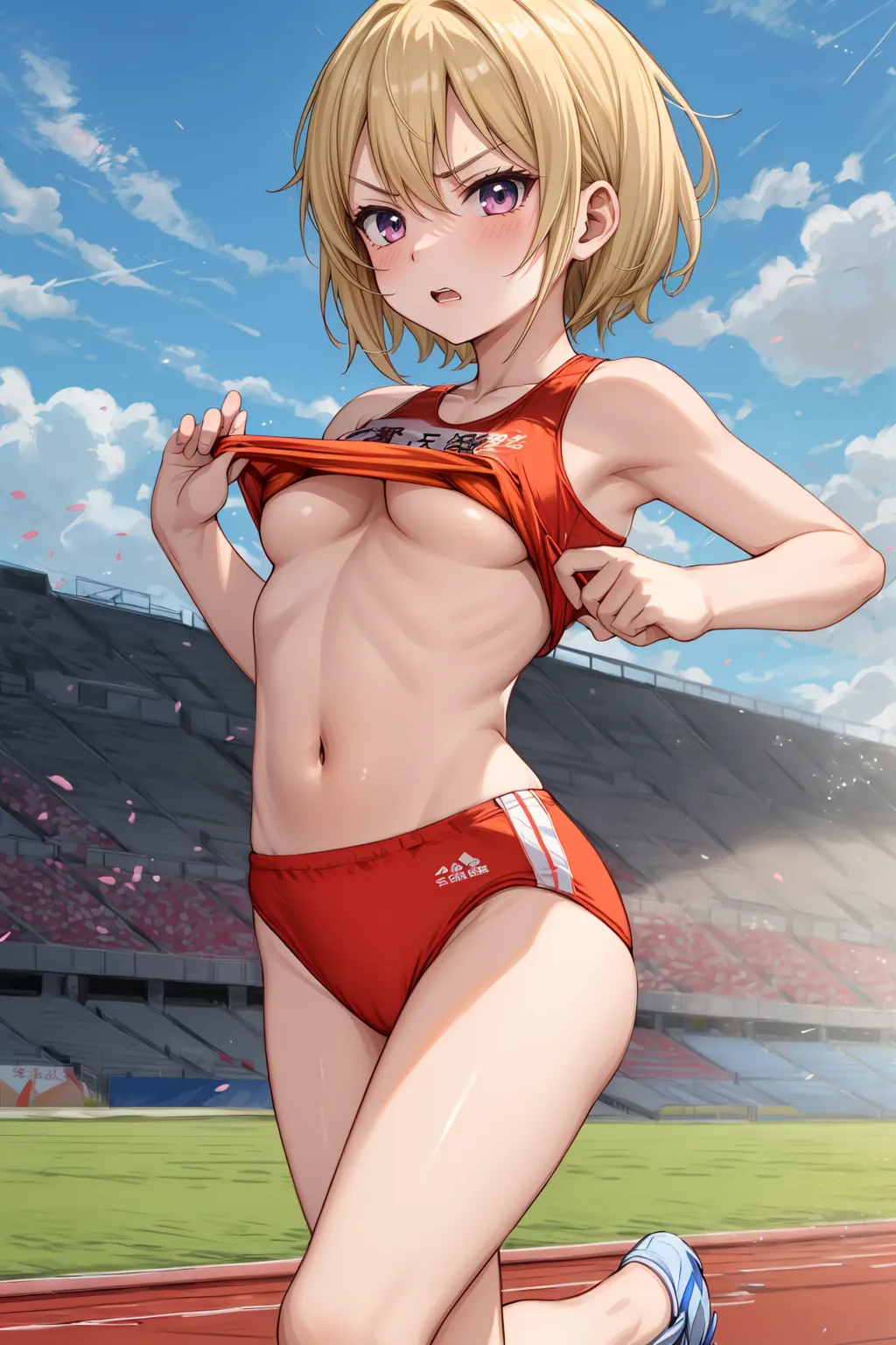 【「陸上」AIエロ画像（イラスト・アニメ・二次元風）160枚まとめ！(3ページ目)のエロ画像22枚目