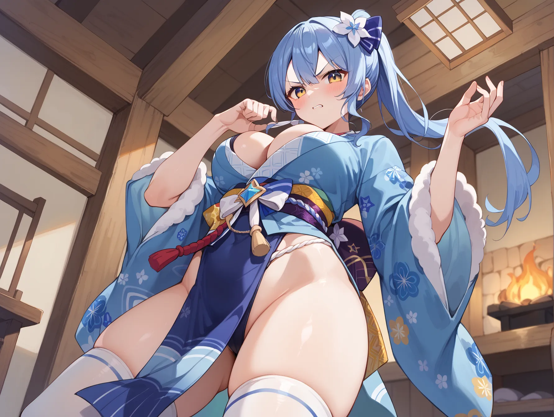 【「巨乳×着物」AIエロ画像（イラスト・アニメ・二次元風）854枚まとめ！(16ページ目)のエロ画像5枚目