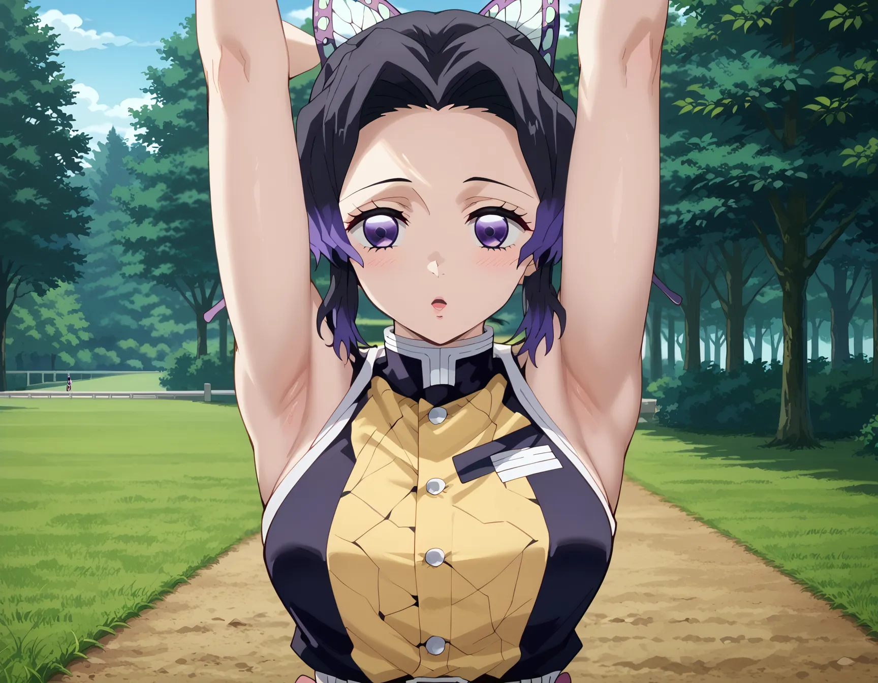 【「腋・脇」AIエロ画像（イラスト・アニメ・二次元風）4705枚まとめ！(86ページ目)のエロ画像2枚目