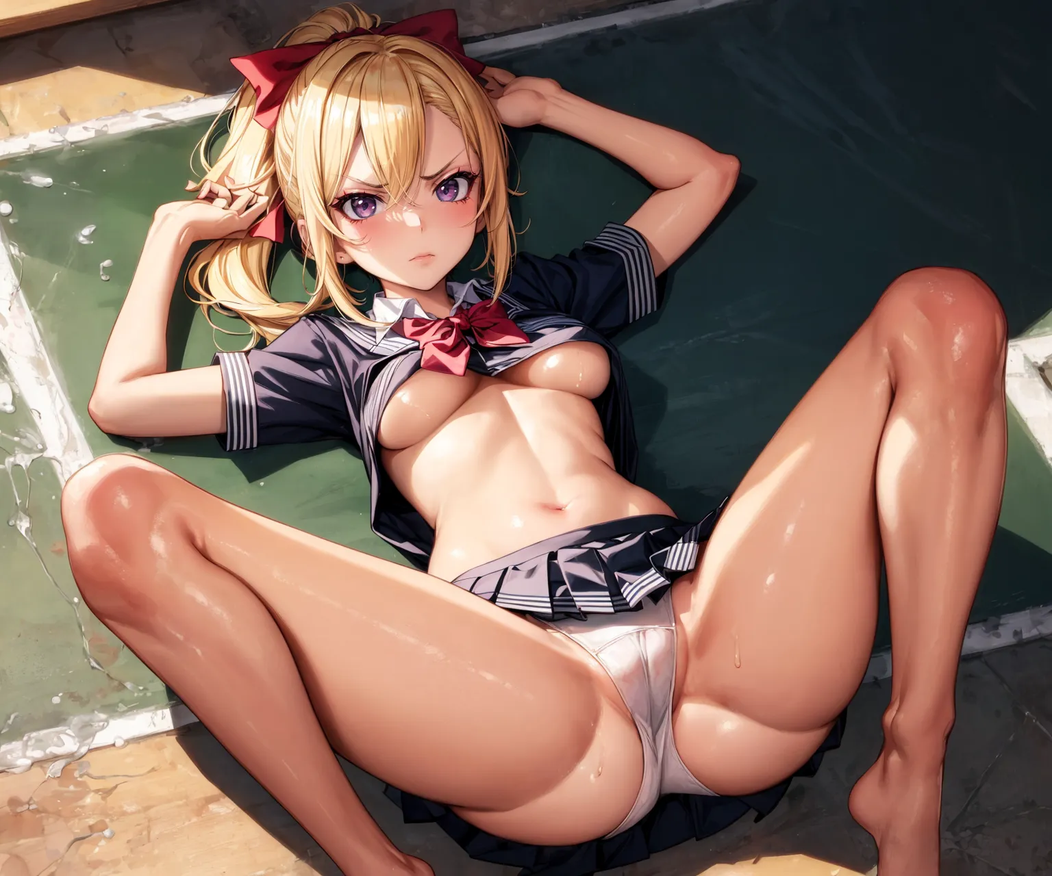 【「ギャル×学制服」AIエロ画像（イラスト・アニメ・二次元風）155枚まとめ！(3ページ目)のエロ画像30枚目