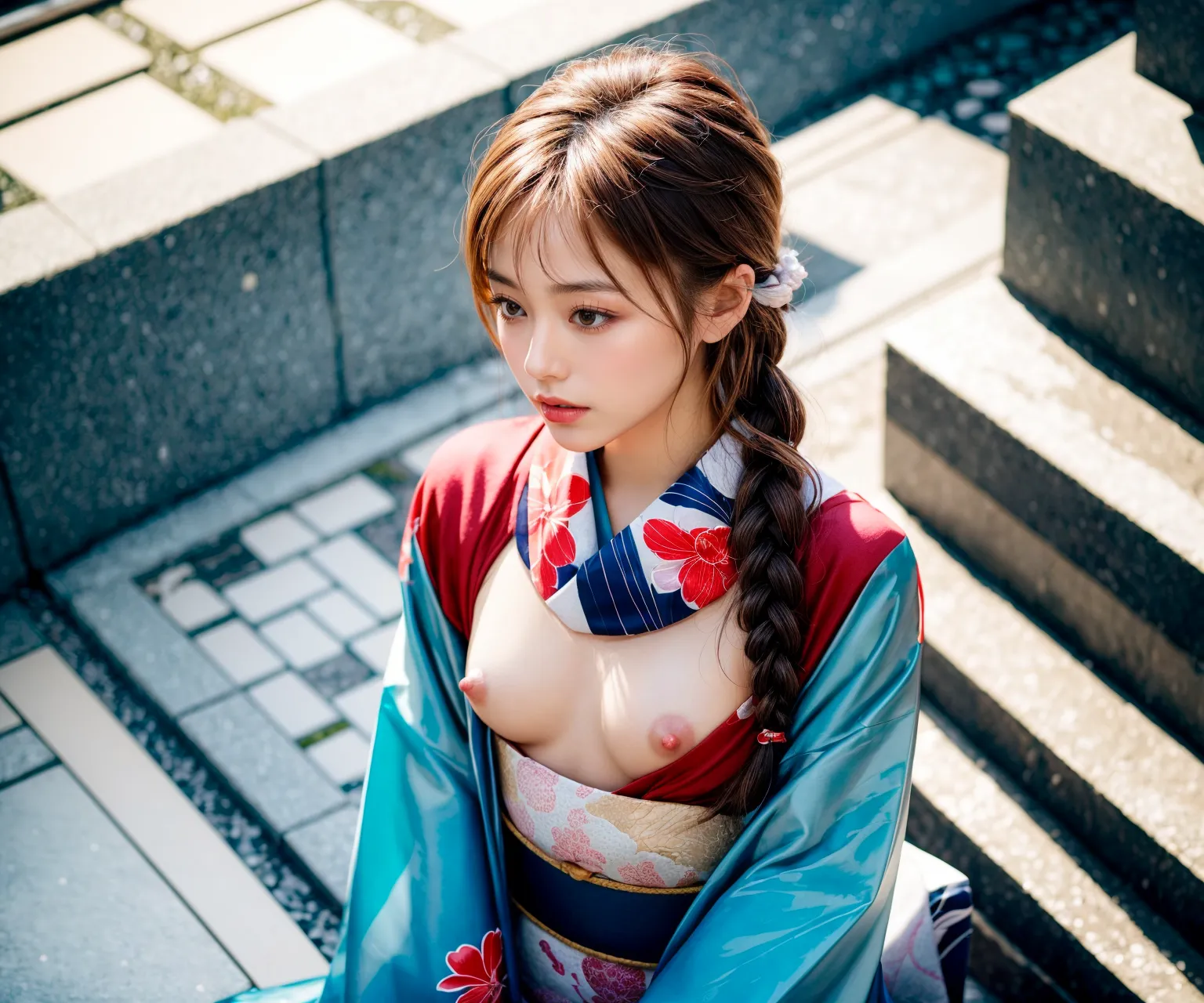 【「貧乳×着物」AIエロ画像（リアル・実写・フォト風）639枚まとめ！(11ページ目)のエロ画像21枚目