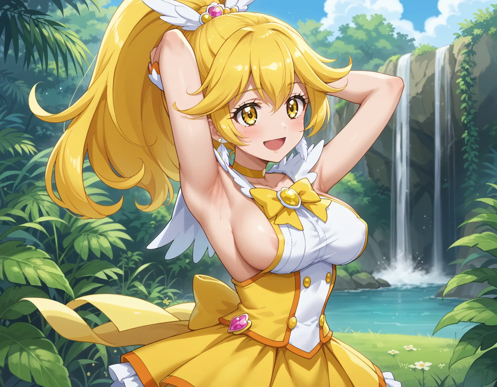 【「腋・脇」AIエロ画像（イラスト・アニメ・二次元風）4705枚まとめ！(84ページ目)のエロ画像19枚目