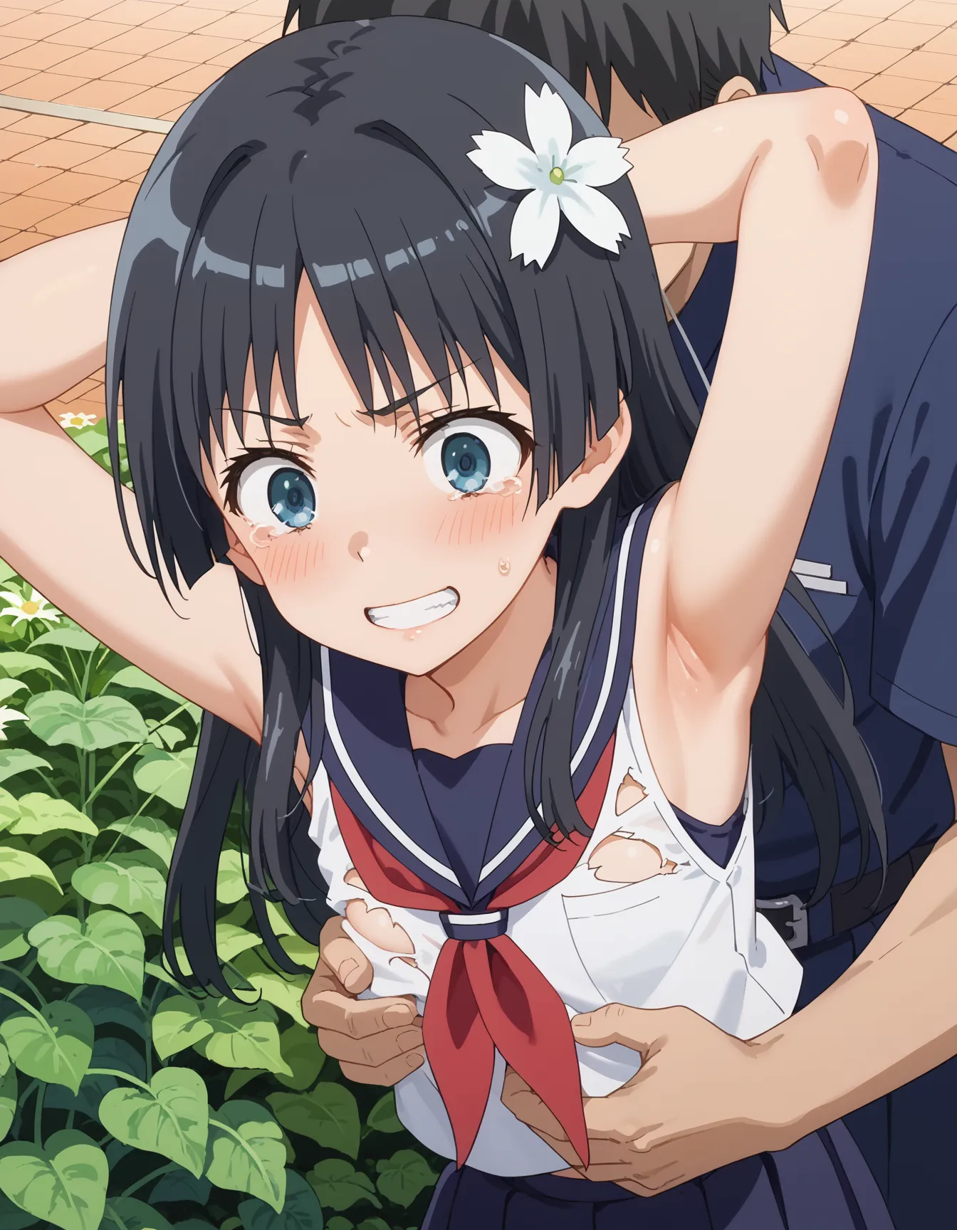 【「貧乳×学制服」AIエロ画像（イラスト・アニメ・二次元風）606枚まとめ！(11ページ目)のエロ画像17枚目