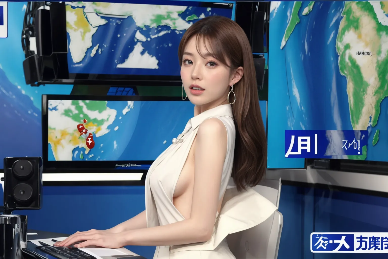 【「爆乳・超乳×女子アナウンサー」AIエロ画像（リアル・実写・フォト風）369枚まとめ！(8ページ目)のエロ画像2枚目