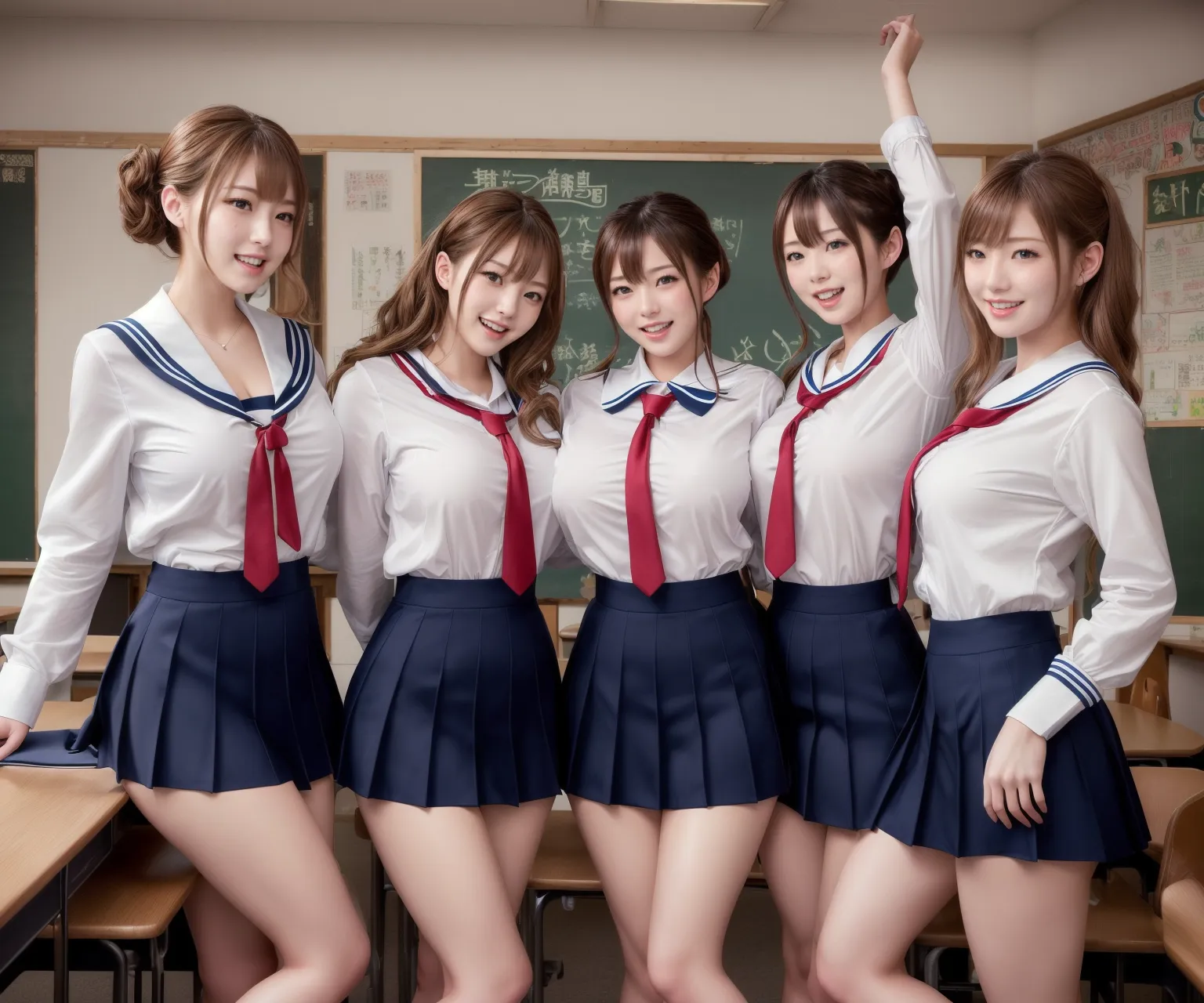 【「尻×学制服」AIエロ画像（リアル・実写・フォト風）2547枚まとめ！(44ページ目)のエロ画像9枚目