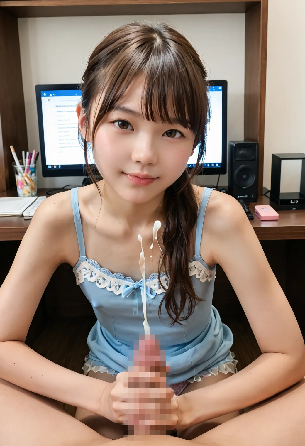 【「ロリ・小柄×下着（ブラジャー・パンティ）」AIエロ画像（リアル・実写・フォト風）3330枚まとめ！(60ページ目)のエロ画像6枚目