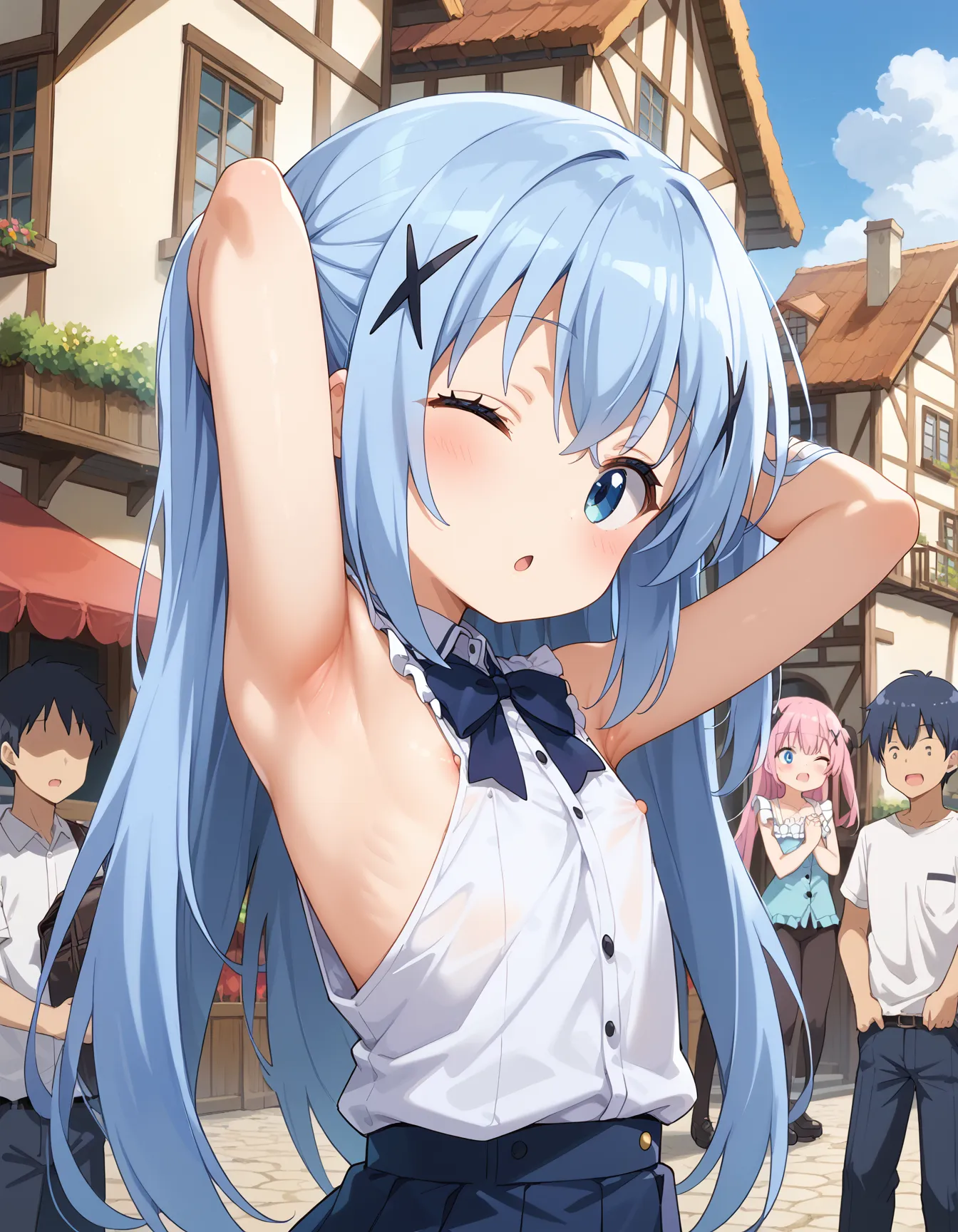 【「腋・脇」AIエロ画像（イラスト・アニメ・二次元風）4705枚まとめ！(82ページ目)のエロ画像17枚目