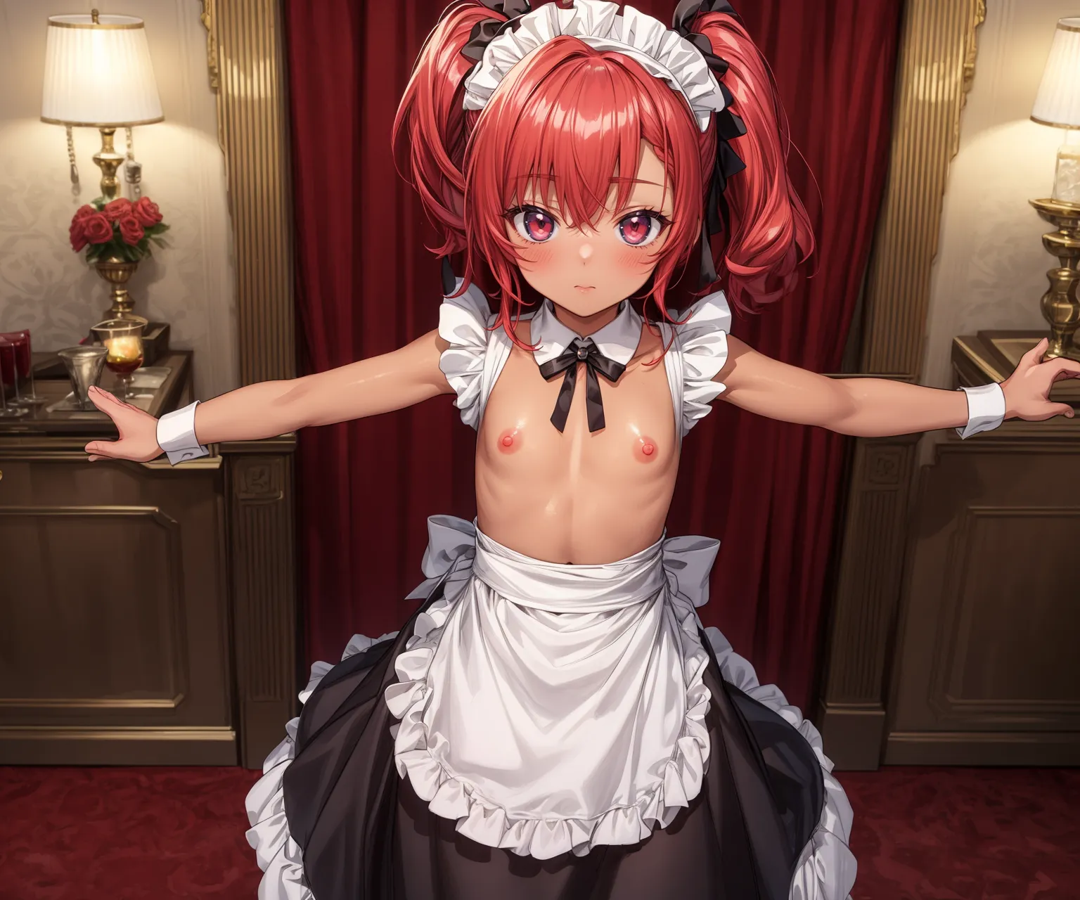 【「貧乳」AIエロ画像（イラスト・アニメ・二次元風）8390枚まとめ！(145ページ目)のエロ画像16枚目