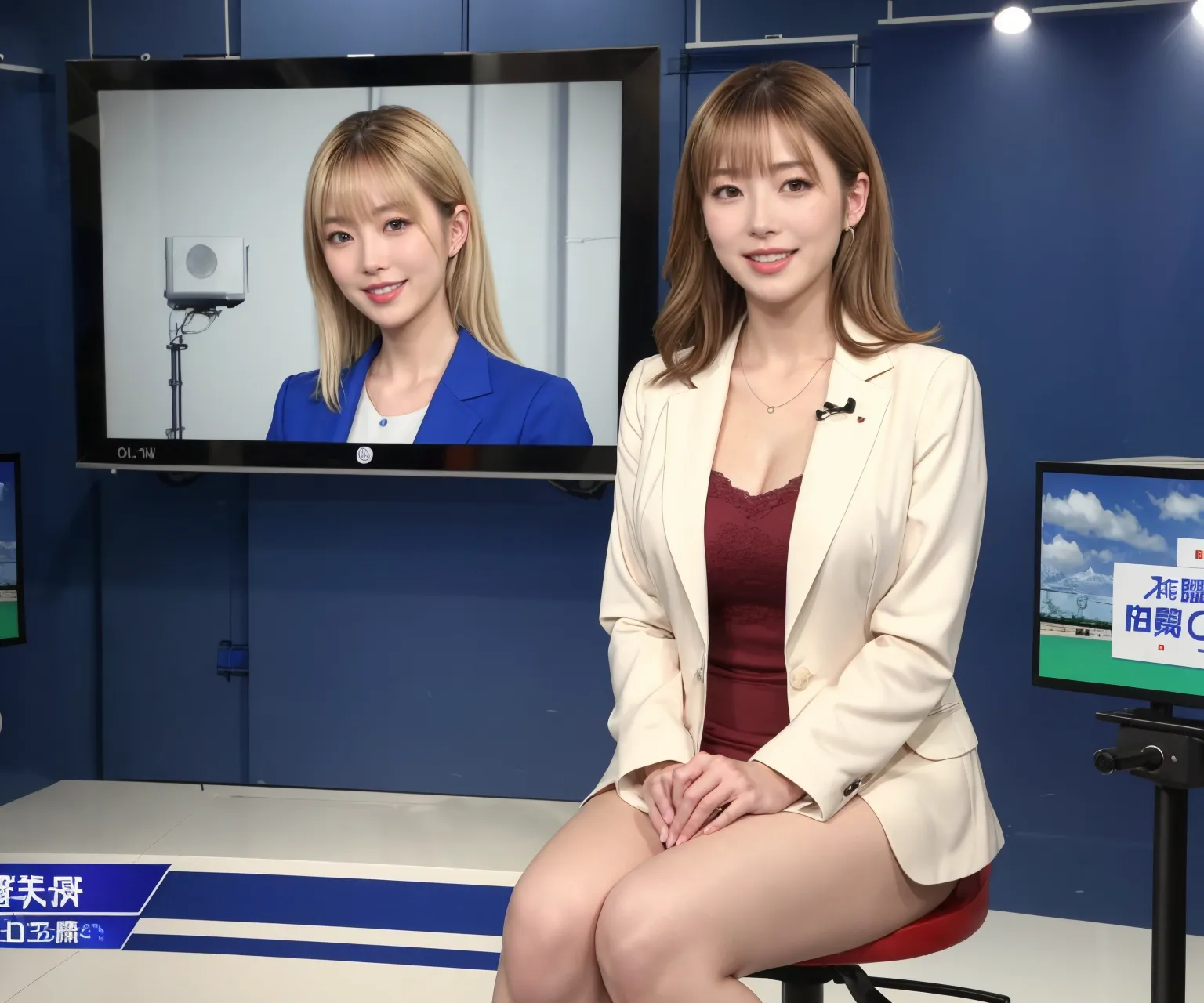 【「女子アナウンサー」AIエロ画像（リアル・実写・フォト風）634枚まとめ！(12ページ目)のエロ画像1枚目