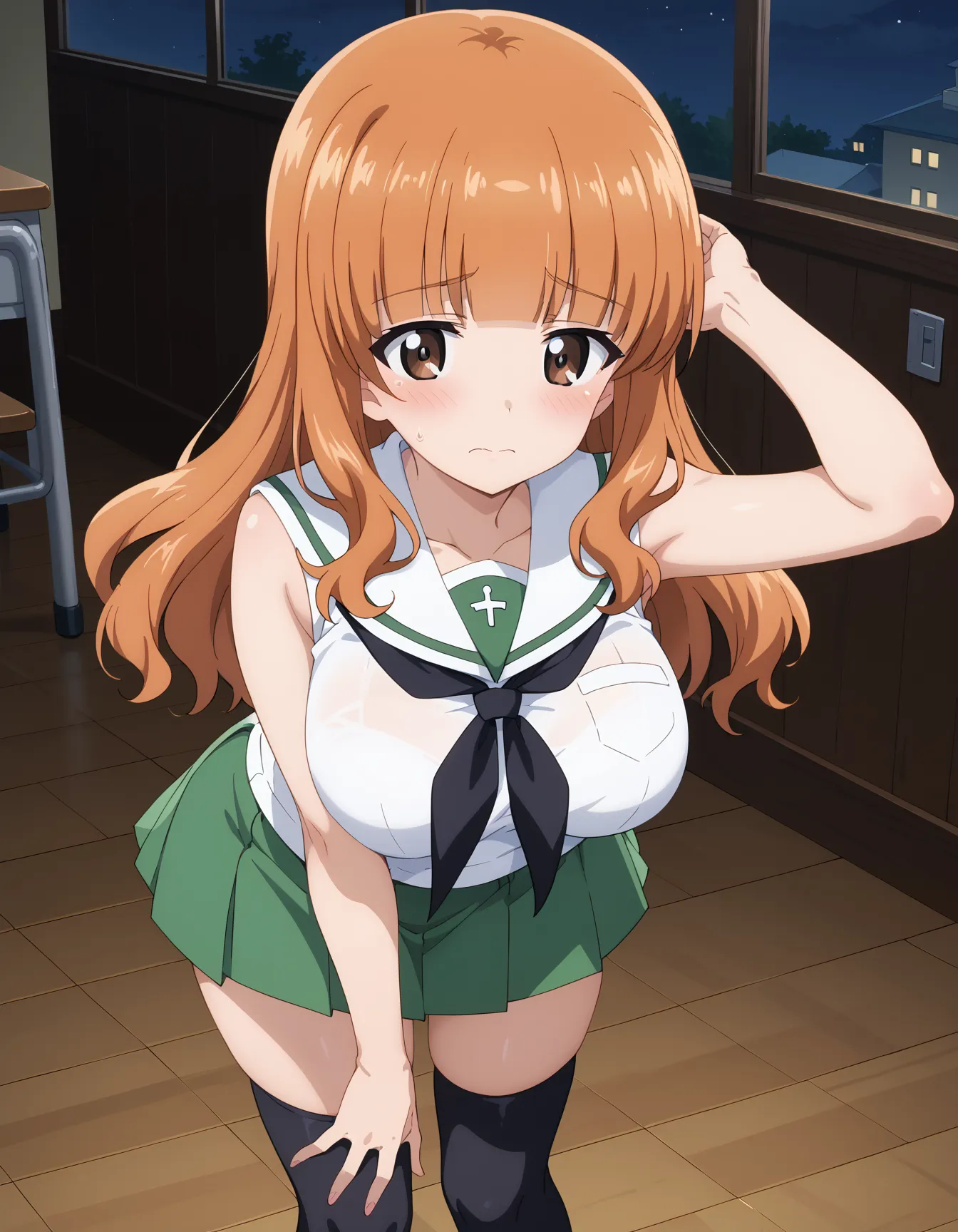 【「学制服」AIエロ画像（イラスト・アニメ・二次元風）4855枚まとめ！(81ページ目)のエロ画像1枚目