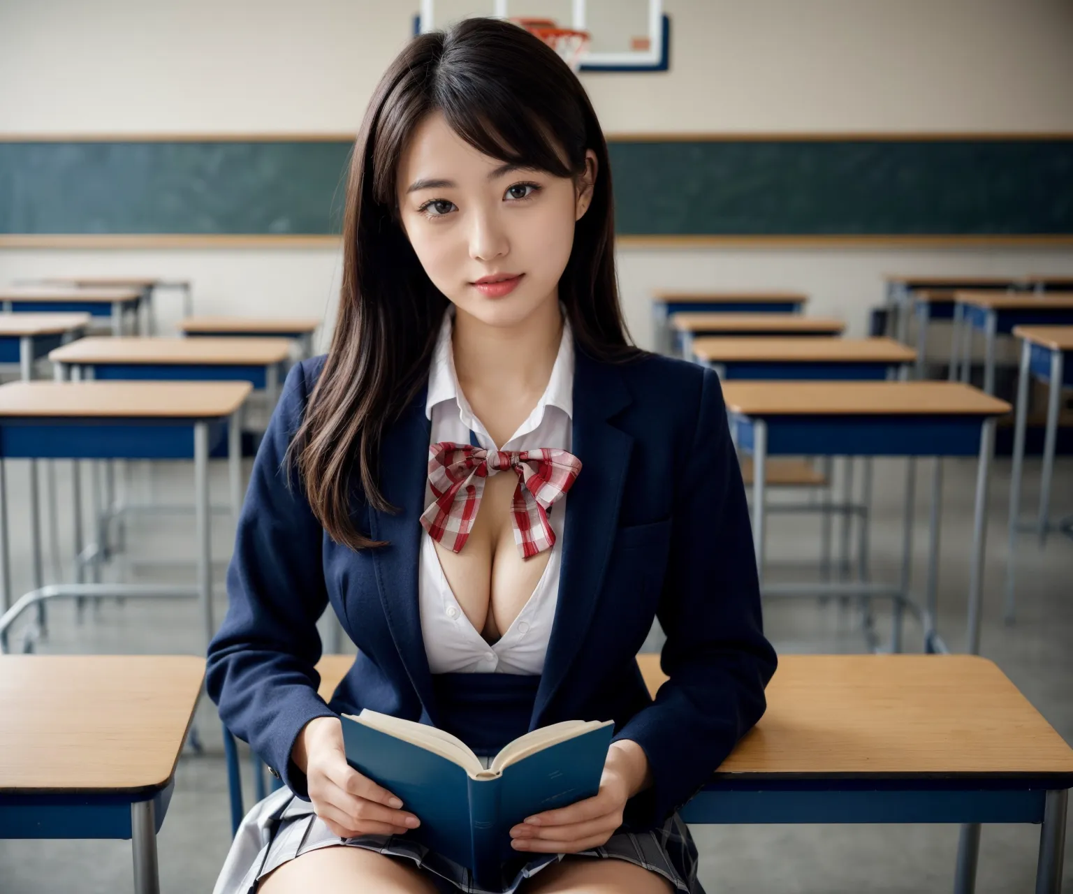 【「女子校生・JK×巨乳」AIエロ画像（リアル・実写・フォト風）1994枚まとめ！(34ページ目)のエロ画像14枚目