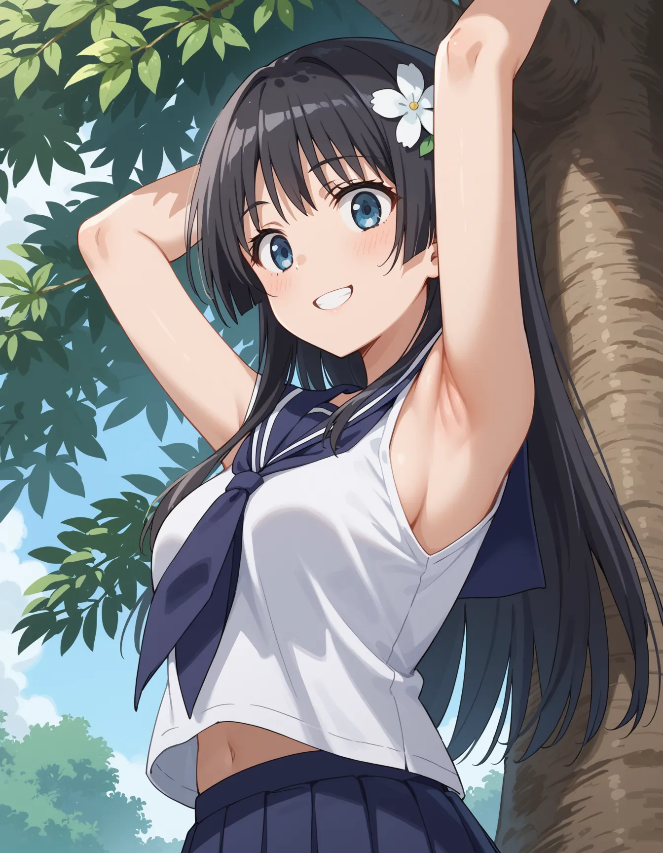 【「腋・脇」AIエロ画像（イラスト・アニメ・二次元風）4705枚まとめ！(79ページ目)のエロ画像19枚目
