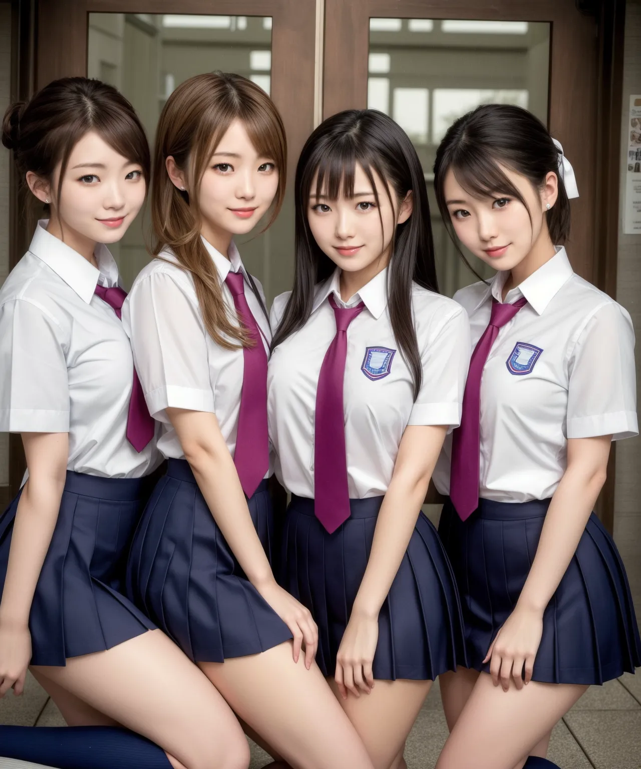 【「女子校生・JK×学制服」AIエロ画像（リアル・実写・フォト風）6248枚まとめ！(105ページ目)のエロ画像26枚目