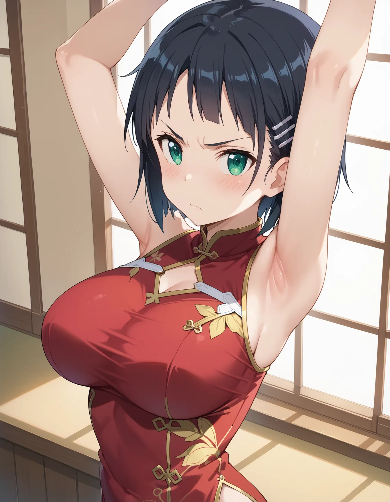 【「腋・脇」AIエロ画像（イラスト・アニメ・二次元風）4705枚まとめ！(79ページ目)のエロ画像14枚目