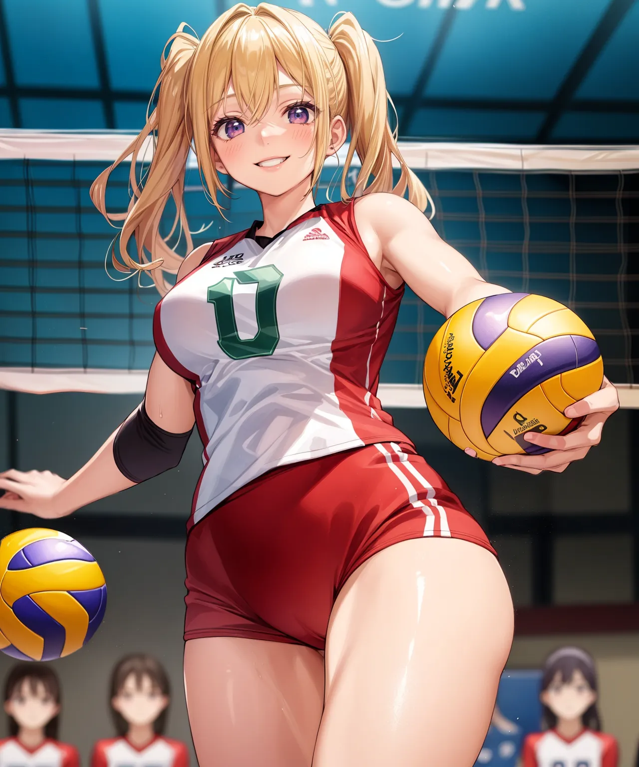 【「巨乳×バレーボール」AIエロ画像（イラスト・アニメ・二次元風）132枚まとめ！(2ページ目)のエロ画像30枚目