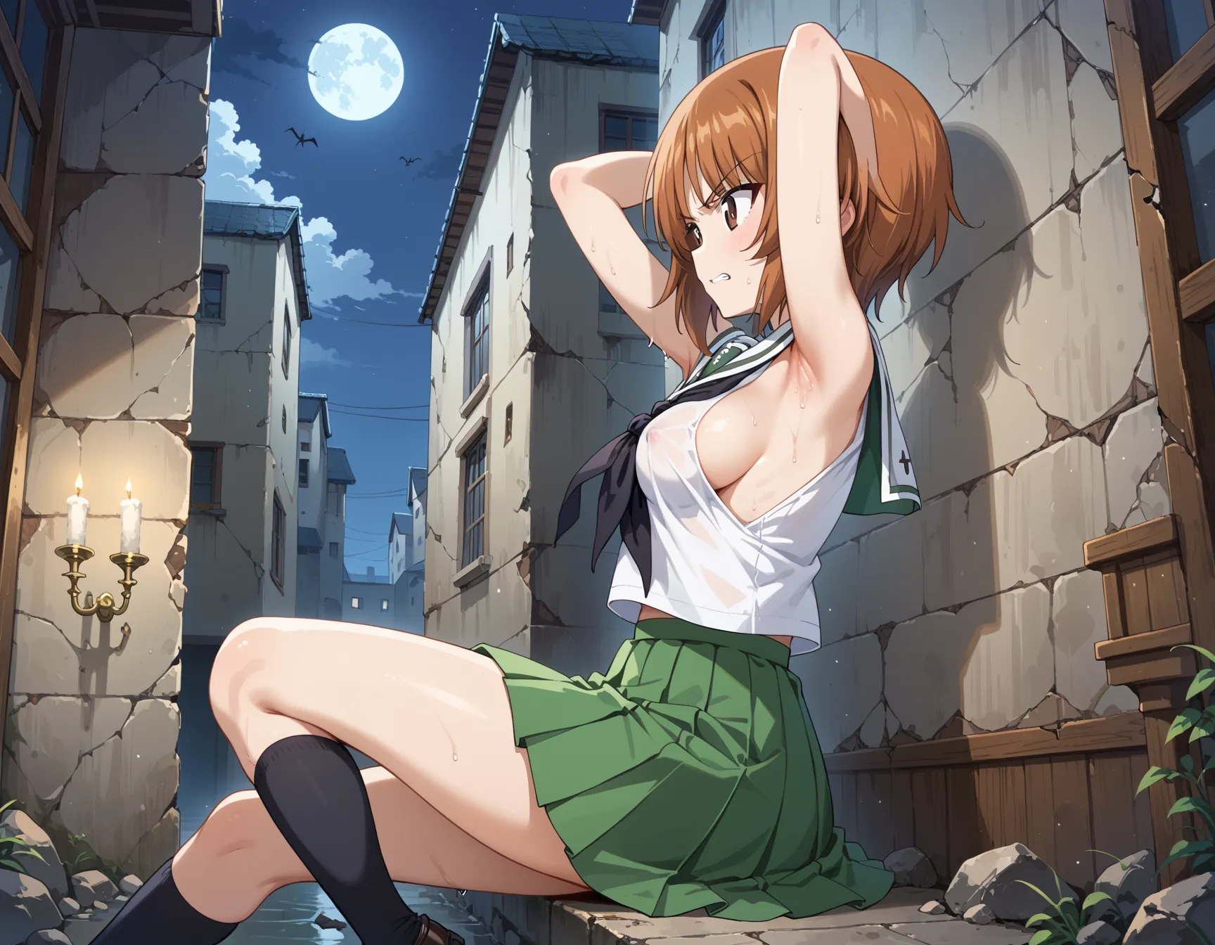 【「腋・脇」AIエロ画像（イラスト・アニメ・二次元風）4705枚まとめ！(78ページ目)のエロ画像18枚目
