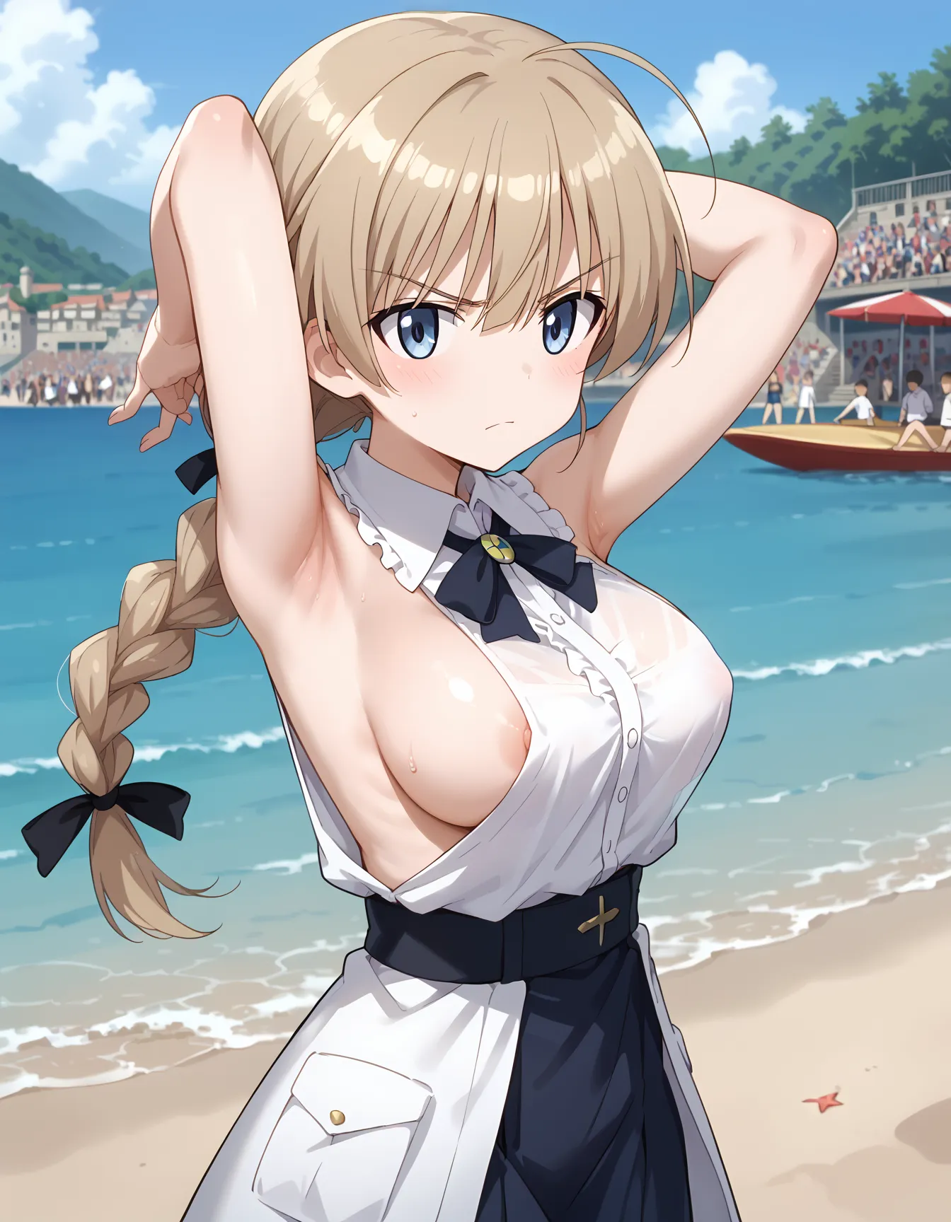 【「腋・脇」AIエロ画像（イラスト・アニメ・二次元風）4705枚まとめ！(77ページ目)のエロ画像27枚目