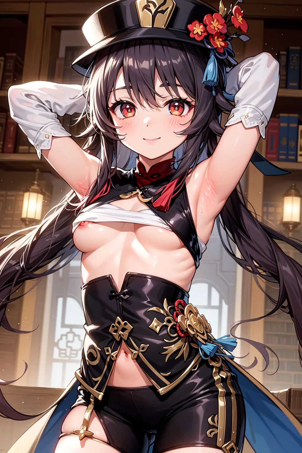 【「腋・脇」AIエロ画像（イラスト・アニメ・二次元風）4705枚まとめ！(77ページ目)のエロ画像24枚目