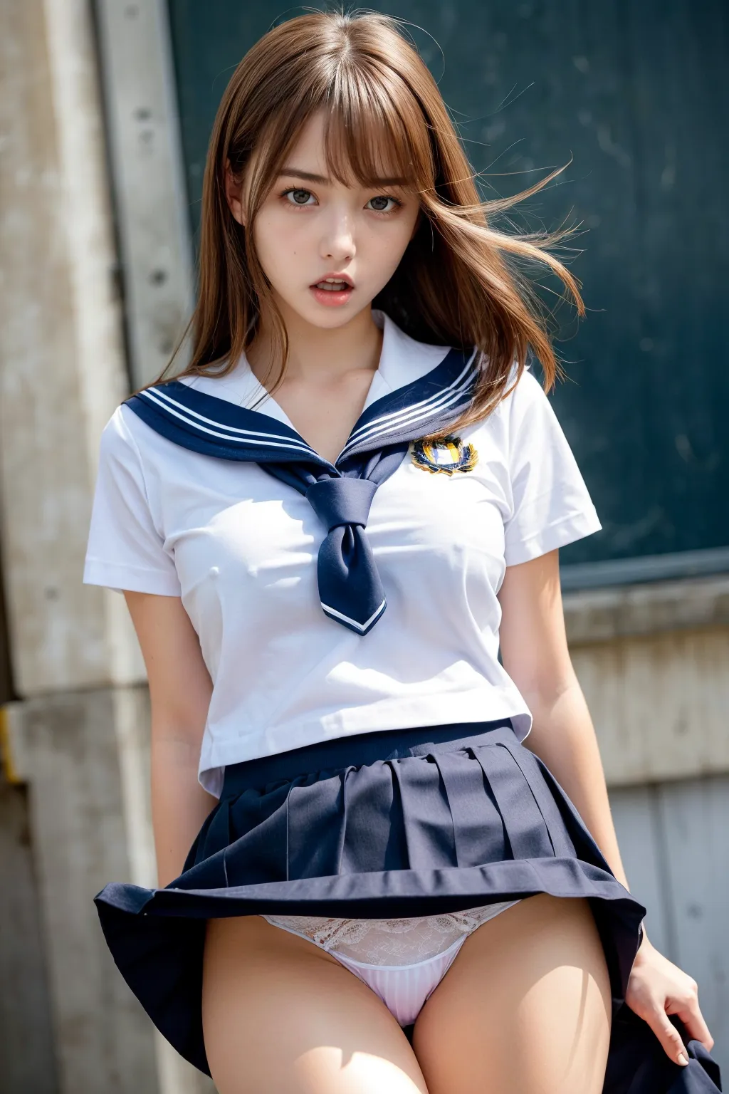 【「女子校生・JK×学制服」AIエロ画像（リアル・実写・フォト風）6248枚まとめ！(103ページ目)のエロ画像15枚目
