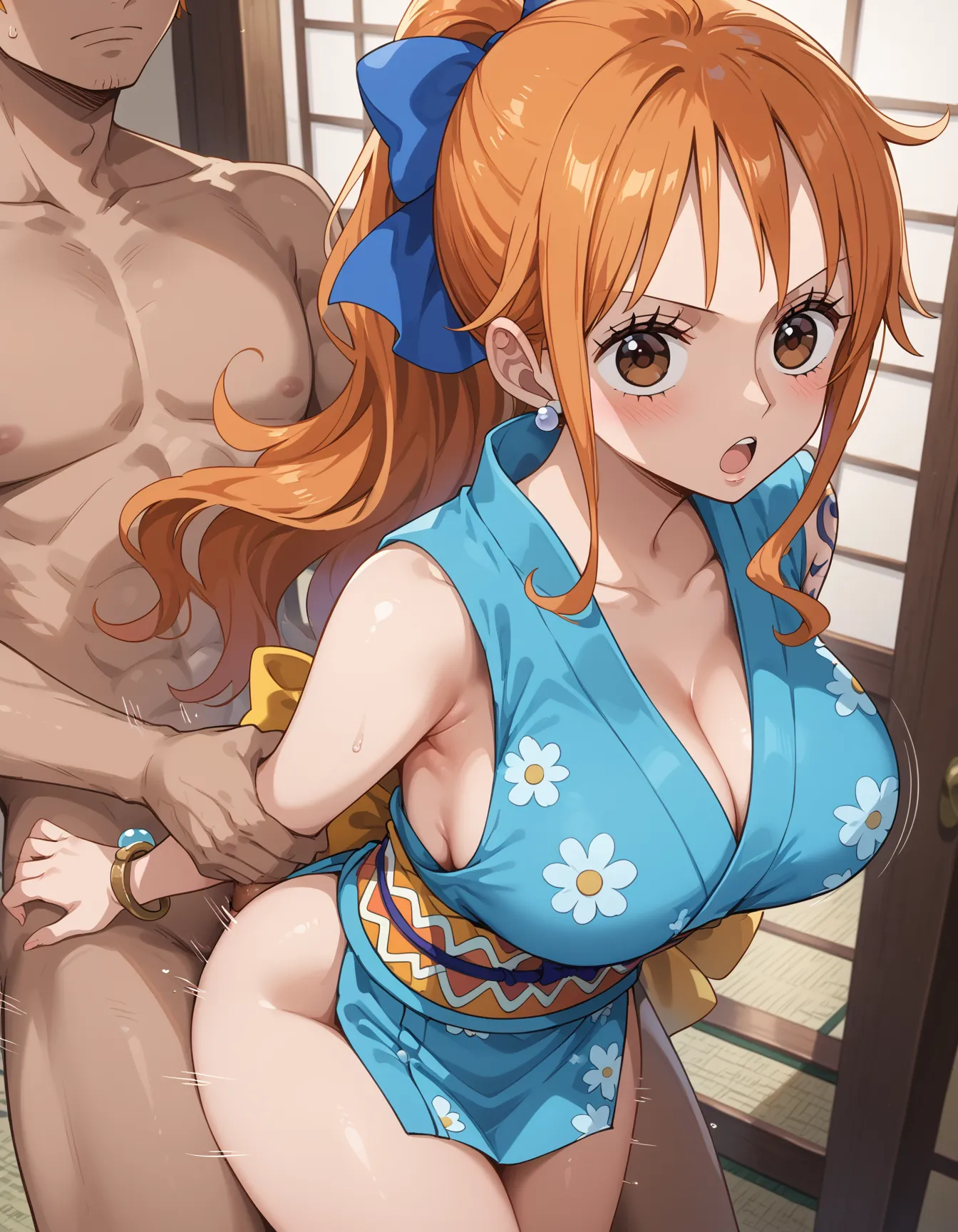 【「巨乳×着物」AIエロ画像（イラスト・アニメ・二次元風）854枚まとめ！(14ページ目)のエロ画像23枚目