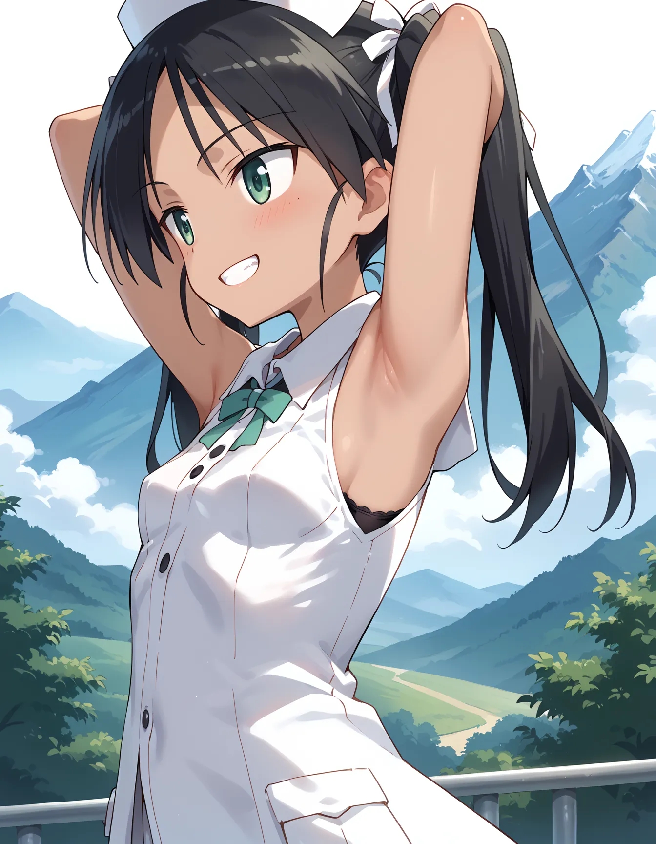 【「腋・脇」AIエロ画像（イラスト・アニメ・二次元風）4705枚まとめ！(77ページ目)のエロ画像7枚目