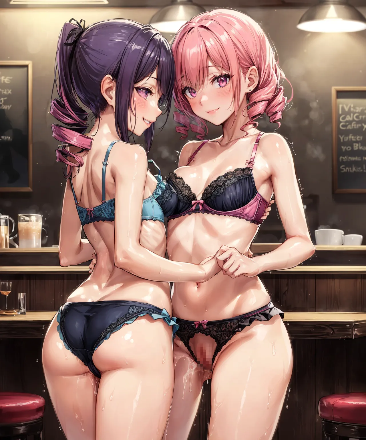 【「おまんこ×下着（ブラジャー・パンティ）」AIエロ画像（イラスト・アニメ・二次元風）3718枚まとめ！(61ページ目)のエロ画像13枚目