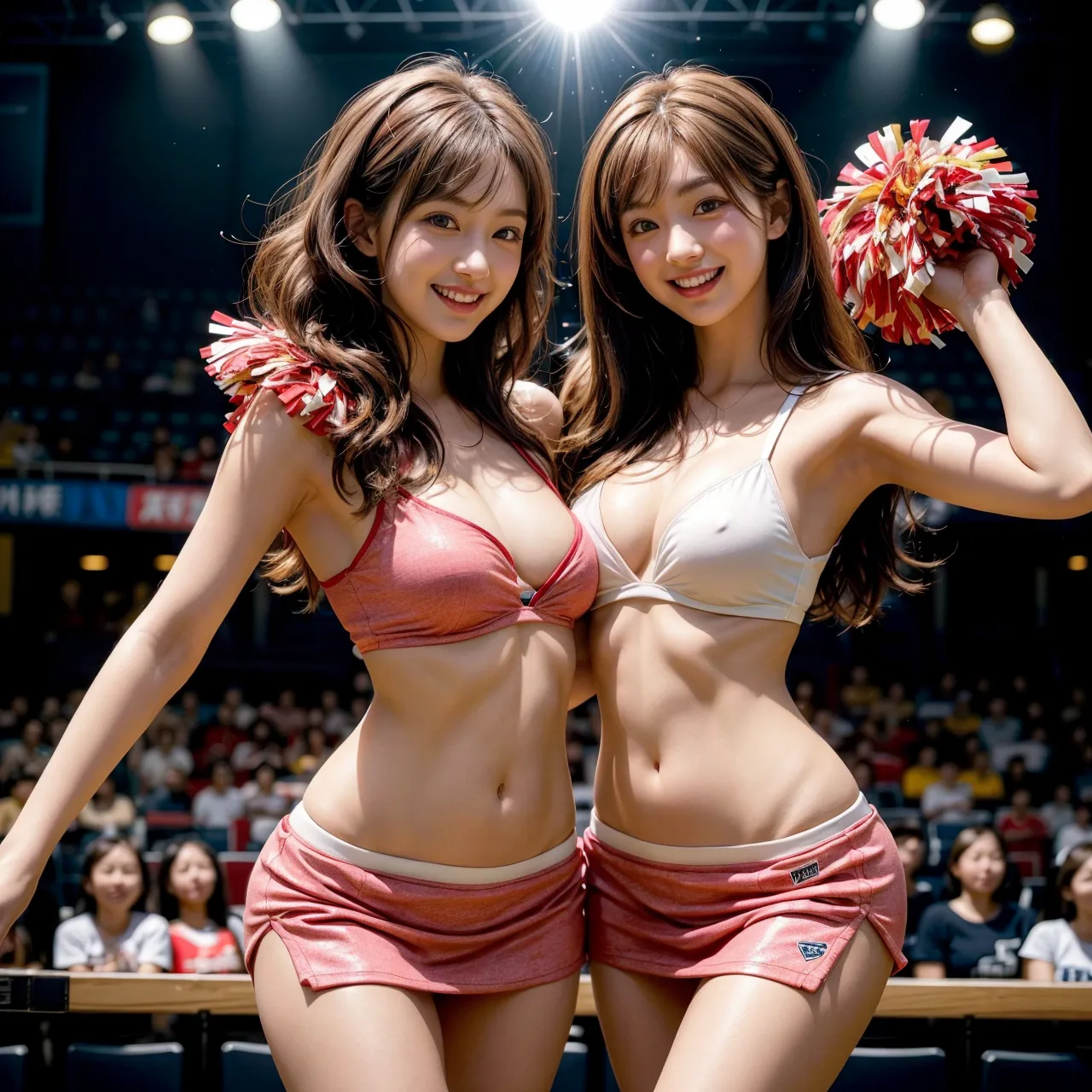 【「貧乳×チアリーダー」AIエロ画像（リアル・実写・フォト風）410枚まとめ！(7ページ目)のエロ画像15枚目