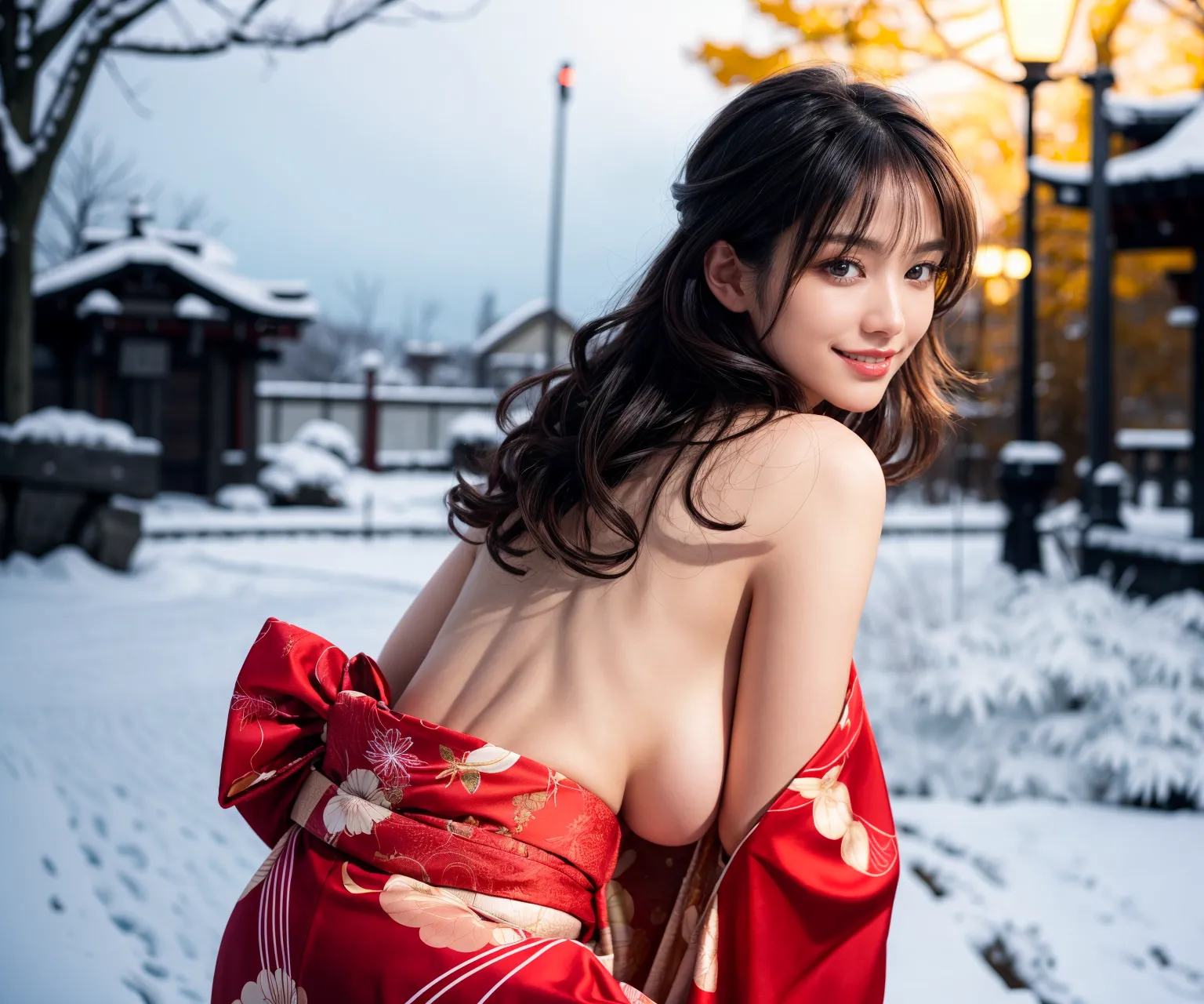 【「巨乳×着物」AIエロ画像（リアル・実写・フォト風）117枚まとめ！(2ページ目)のエロ画像29枚目