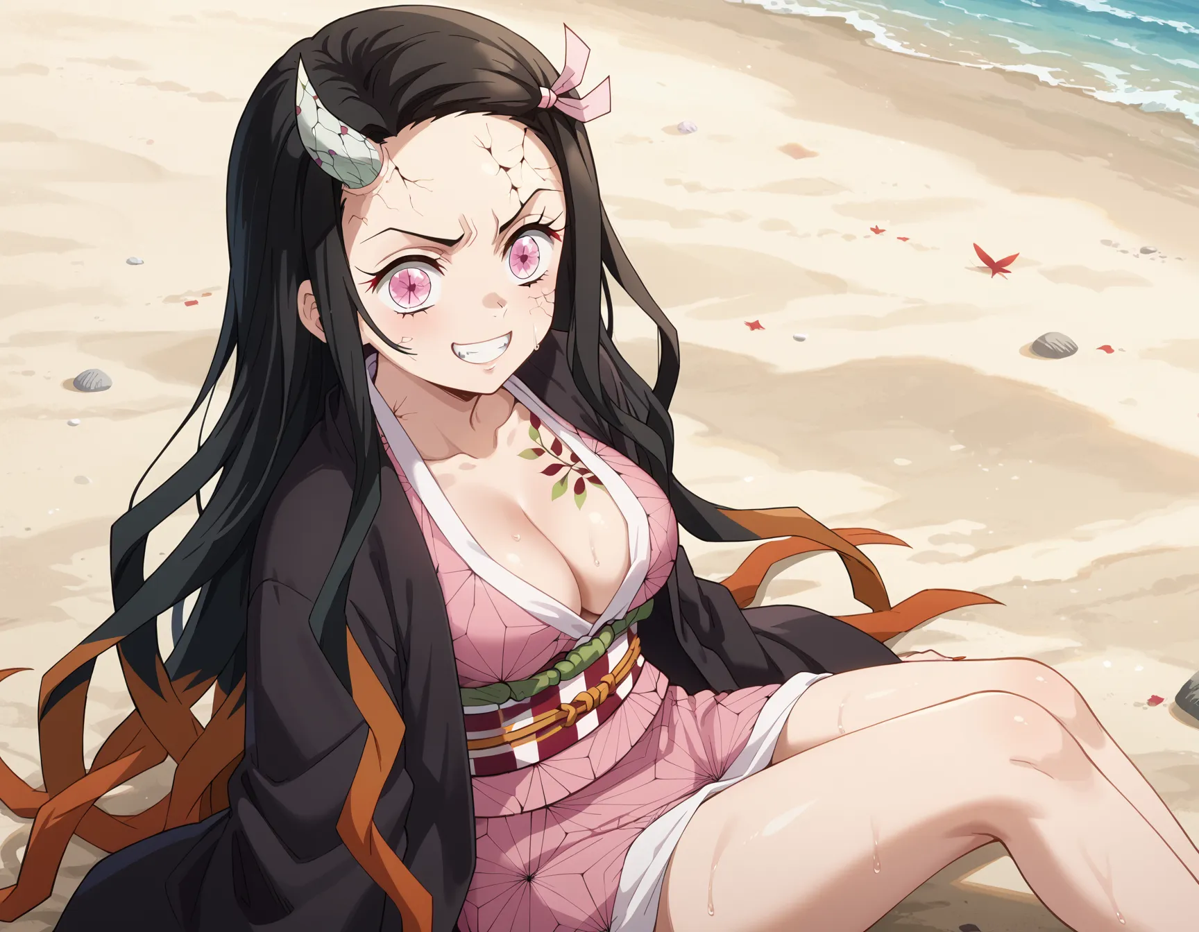 【「巨乳×着物」AIエロ画像（イラスト・アニメ・二次元風）854枚まとめ！(14ページ目)のエロ画像11枚目