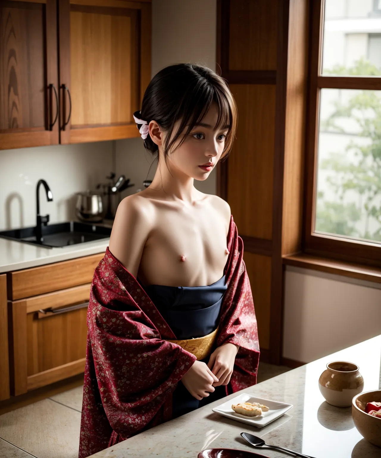 【「貧乳×着物」AIエロ画像（リアル・実写・フォト風）639枚まとめ！(10ページ目)のエロ画像11枚目